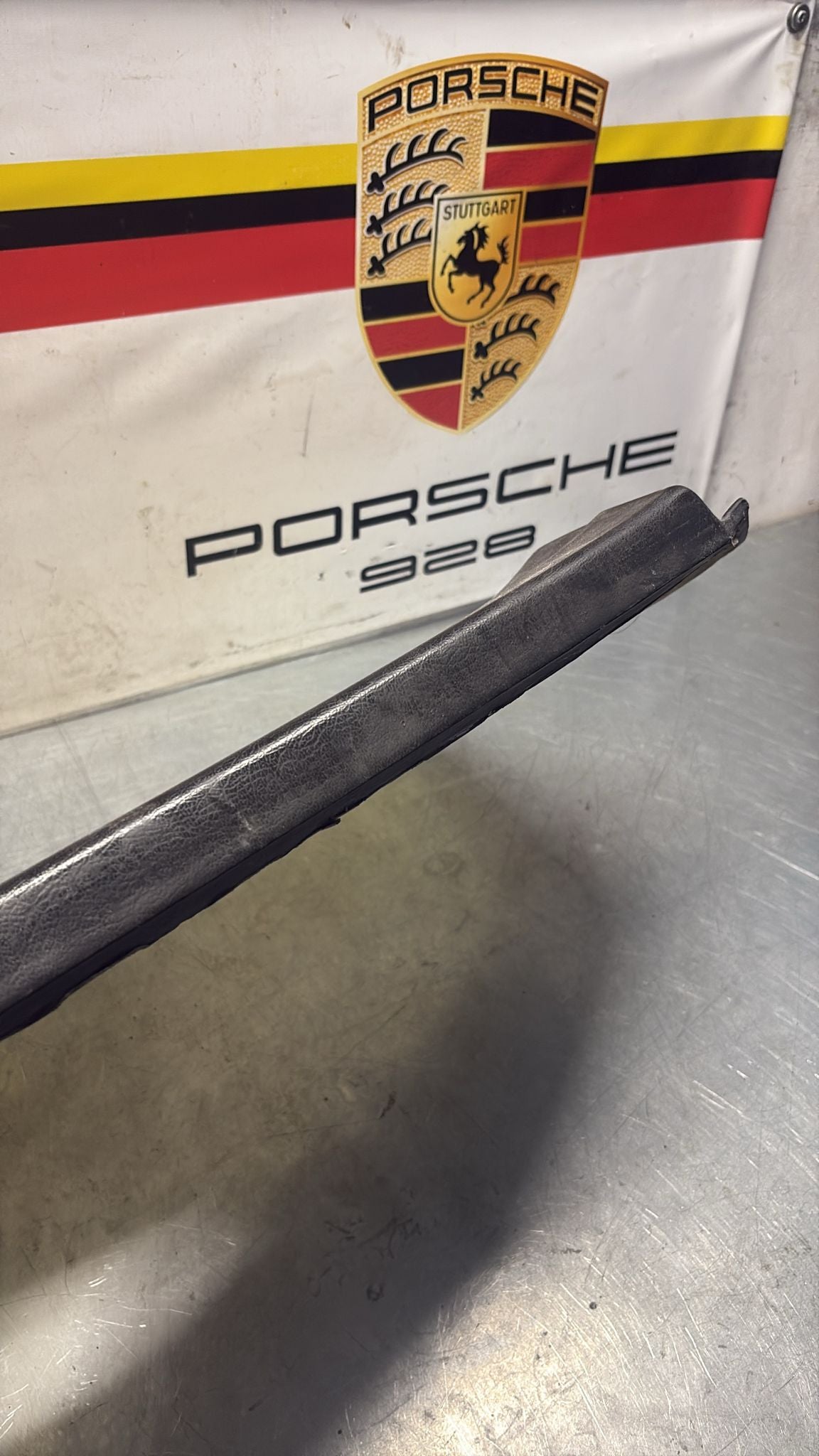 Porsche 924 / 944 early right manual Used door card, black, 477867012 no fabric!, Porsche scripted