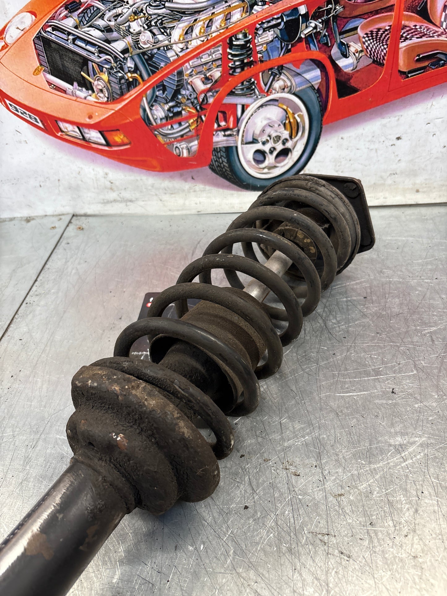 Porsche 924 Front shock absorber, used 477412031E