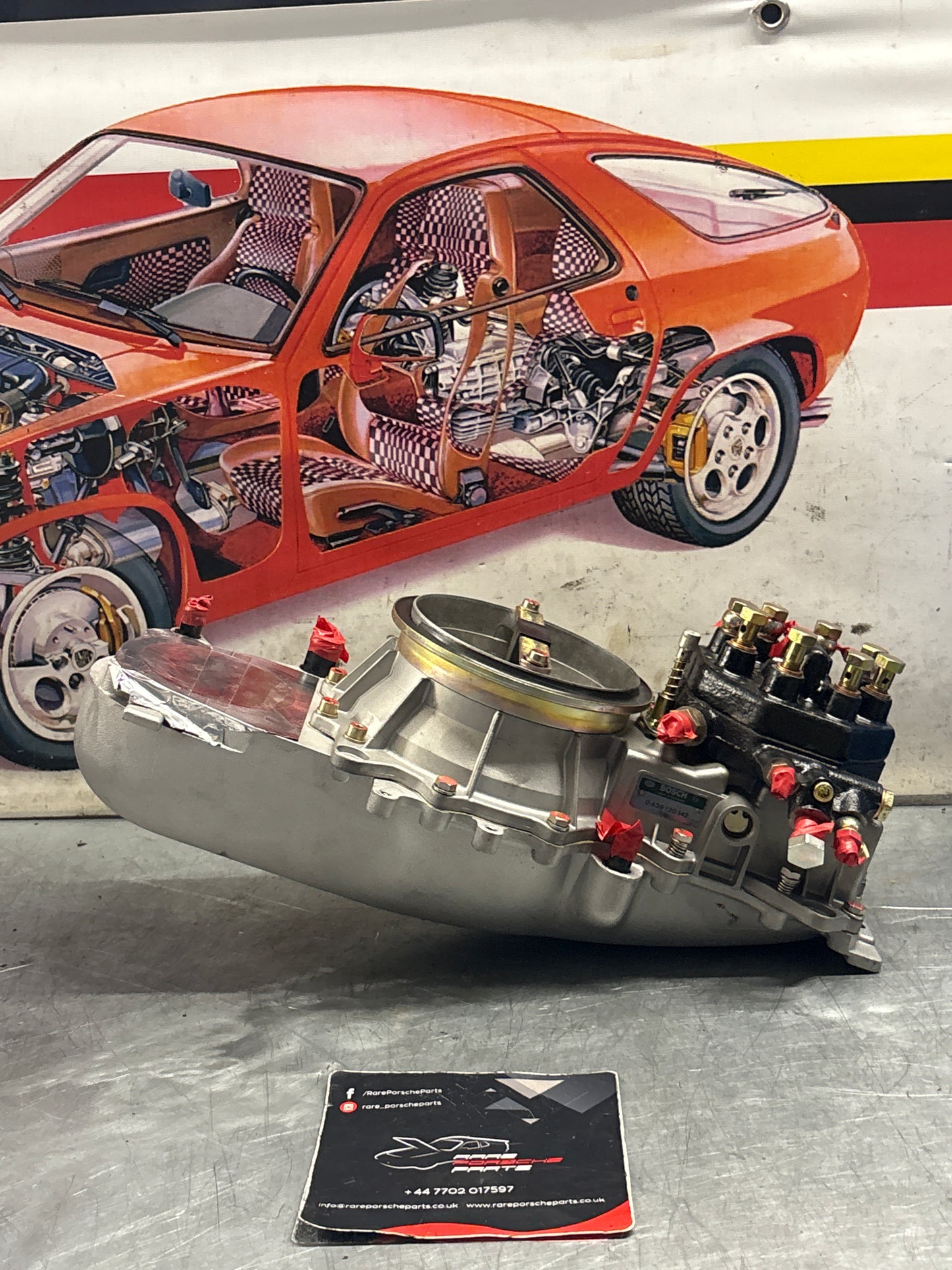 Porsche 928 throttle body, refurbished 9281101935R / 0438120142 / 0438100027