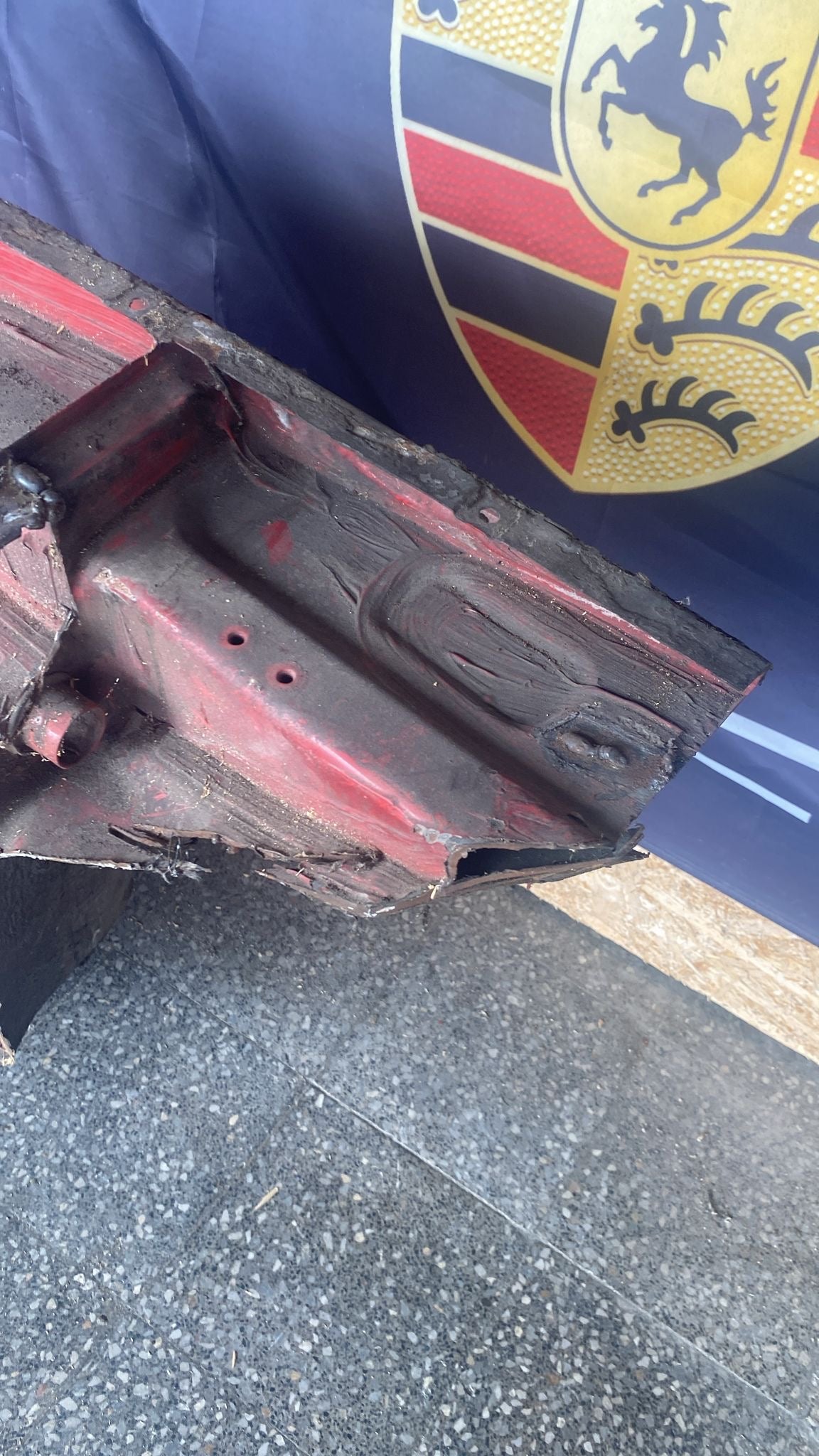 Porsche 944 left sill section with A pillar 94450361102