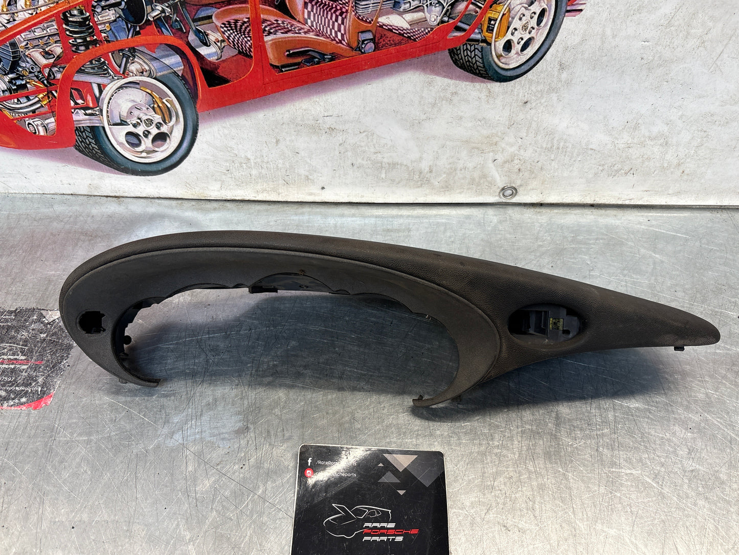 Porsche 911 996 dasboard cluster trim, used, black 99655205902