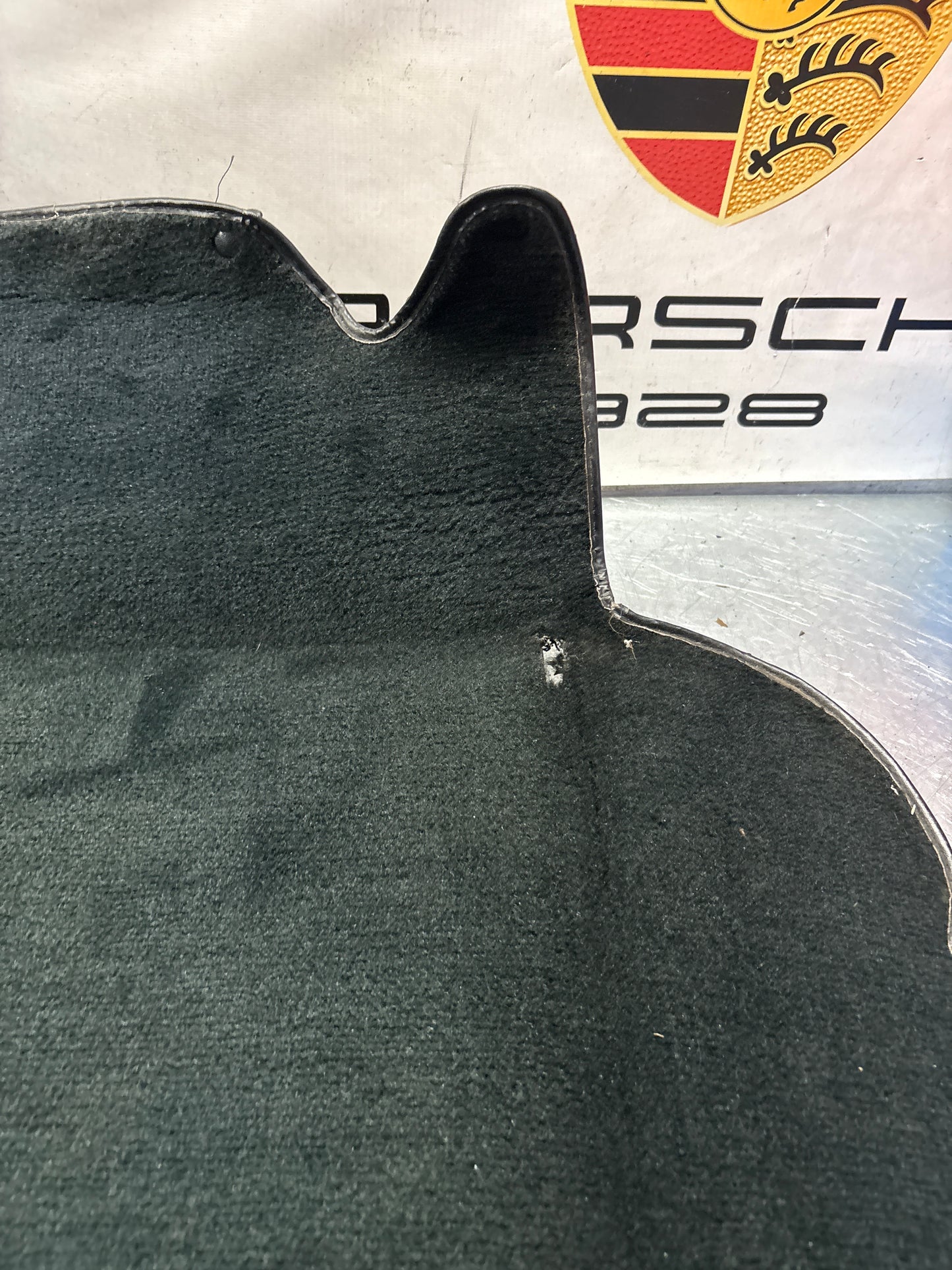Porsche 924S 944 85.5- boot carpet, black, 94555506303 used, space saver wheel type