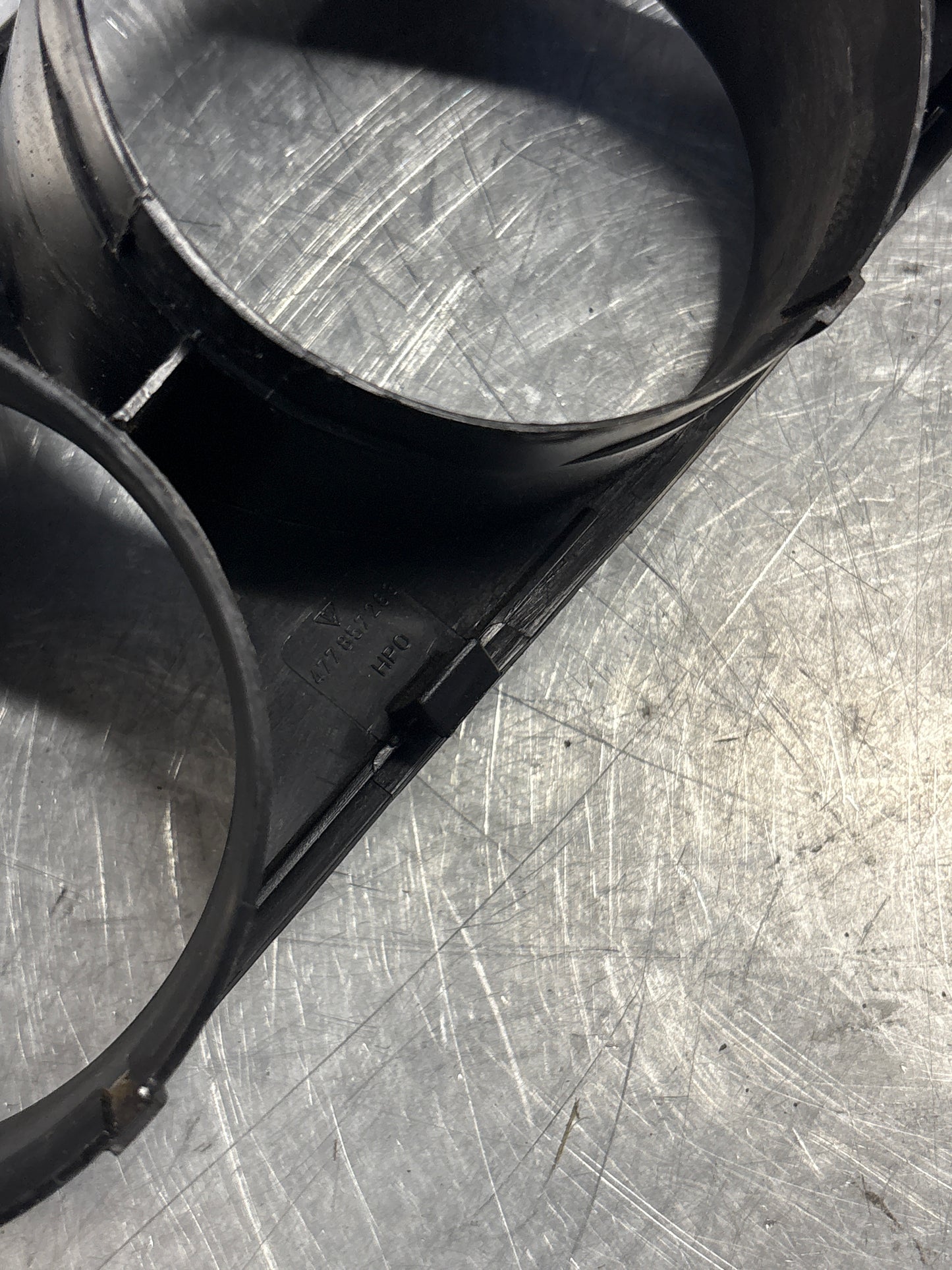 Porsche 944 dash binnacle dial panel speedo surround with high beam hole 477857283 silver, used