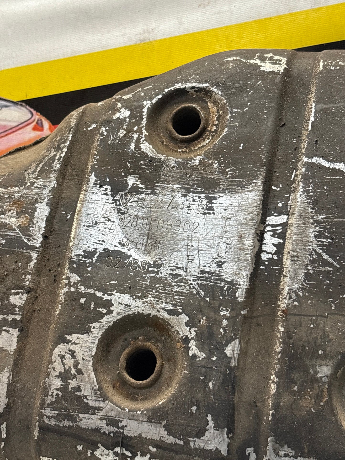 Porsche 928 Left side silencer, used 92811109302