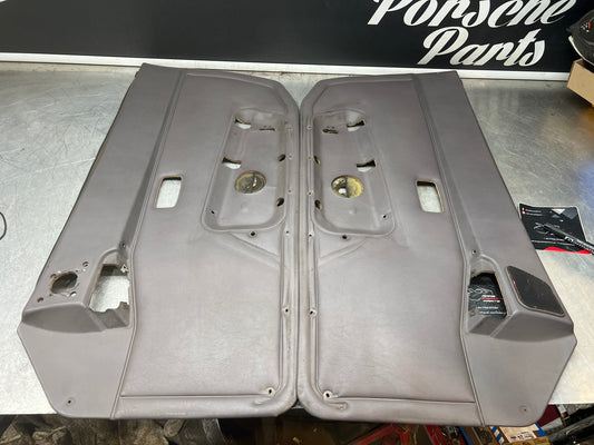 Pair Of Porsche 944 Grey door cards 94455501701 94455501801 with M651 sound package