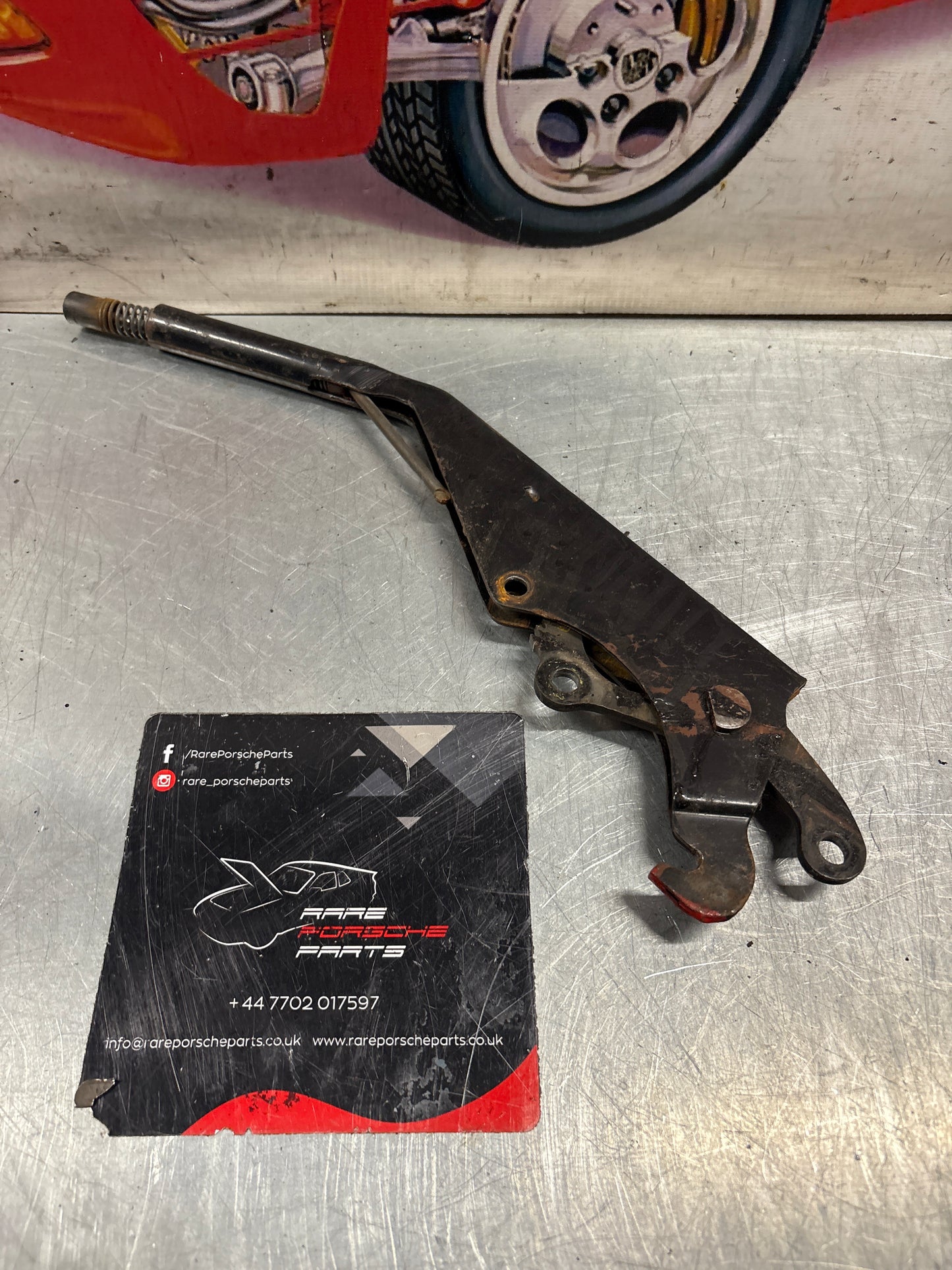 Porsche 944 handbrake lever mechanism, used 94442404900