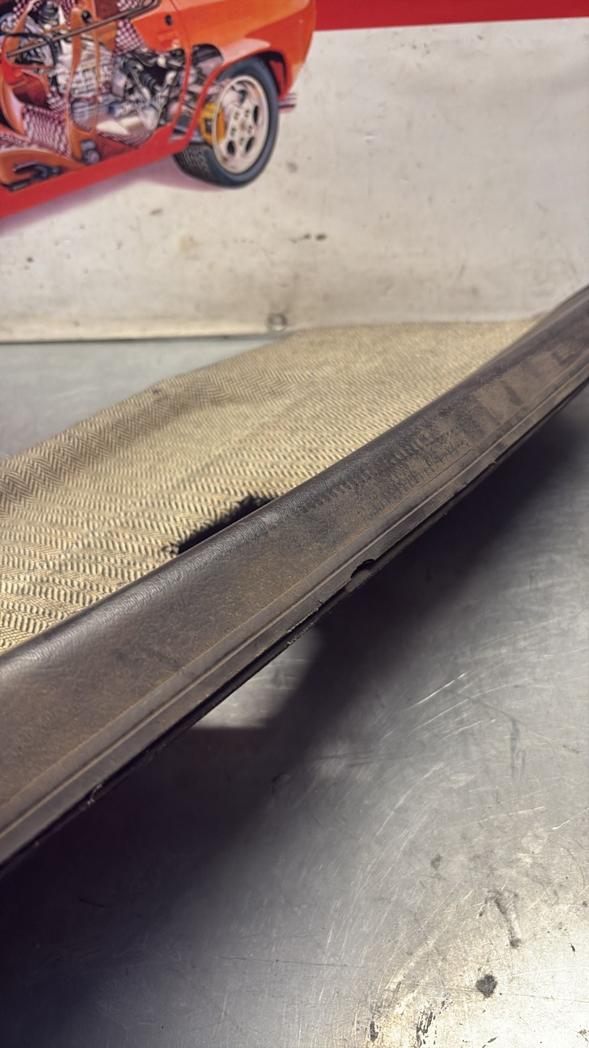 Porsche 924 / 944 early left Used door card, black, LHD 477867011