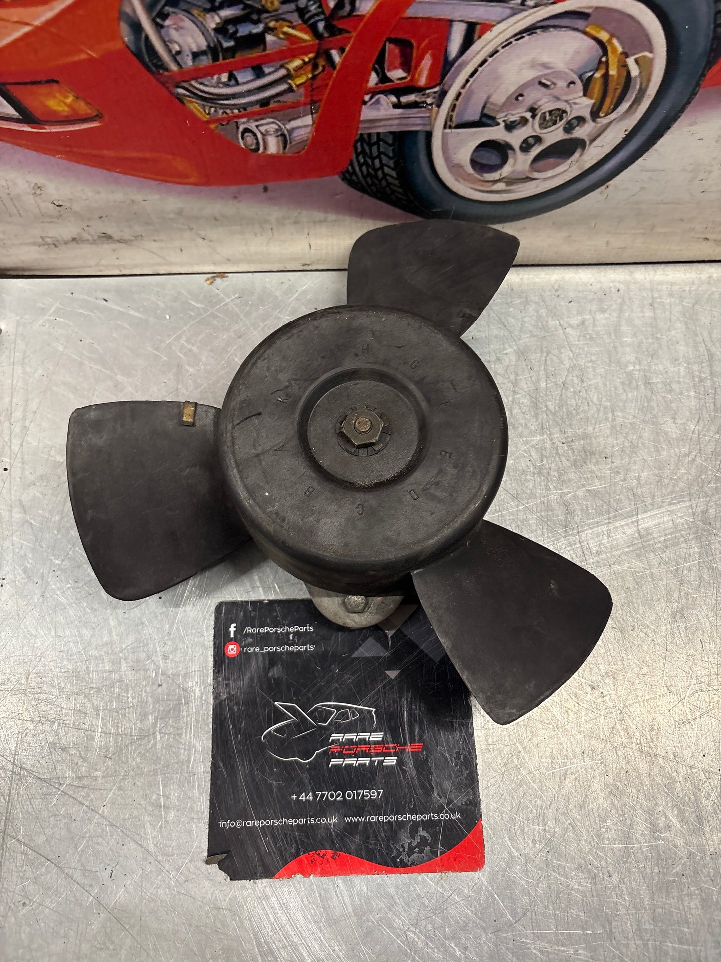 Porsche 924 944 early 3 blade cooling fan, used 94462402101 / 0130701212