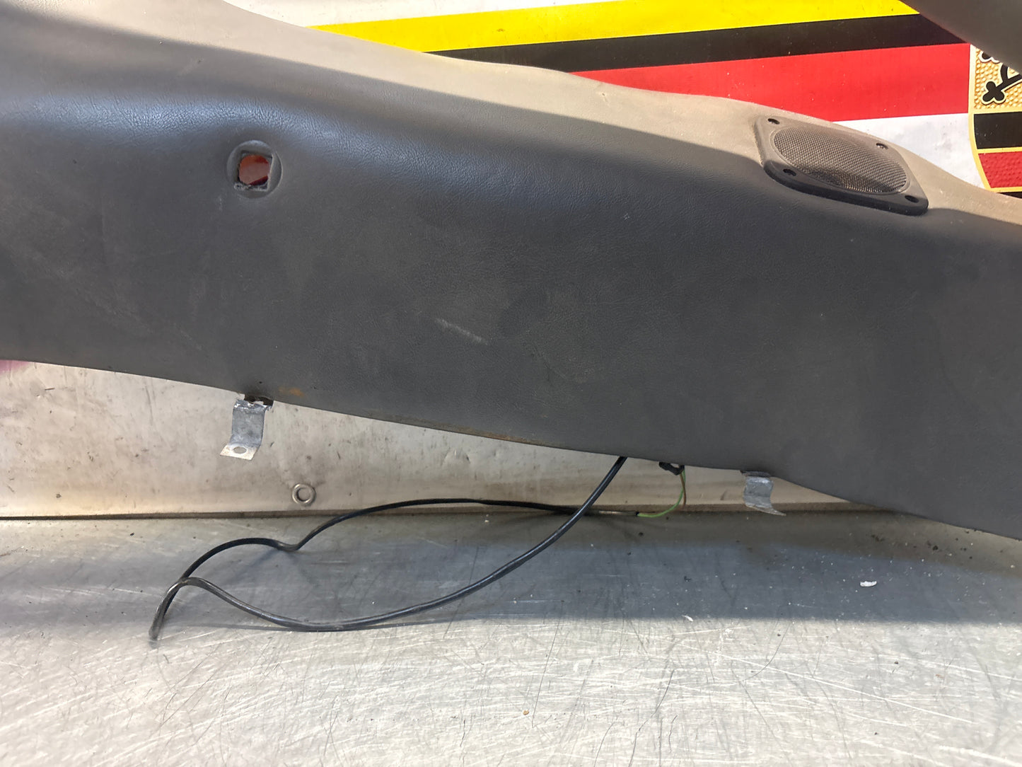 Porsche 928 right side lower side trim panel, grey used 92855502257