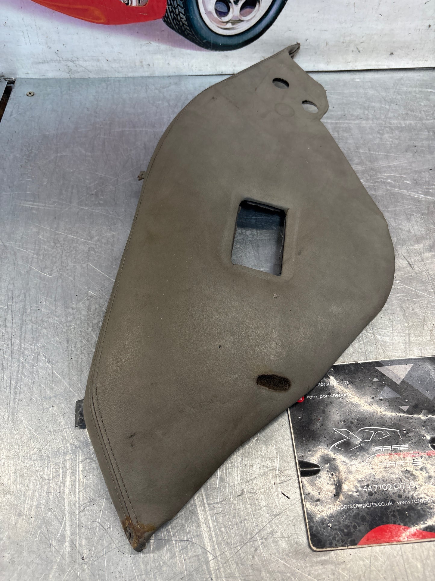 Porsche 928 Rear Seat Side Panel Right, grey, used 92852204204
