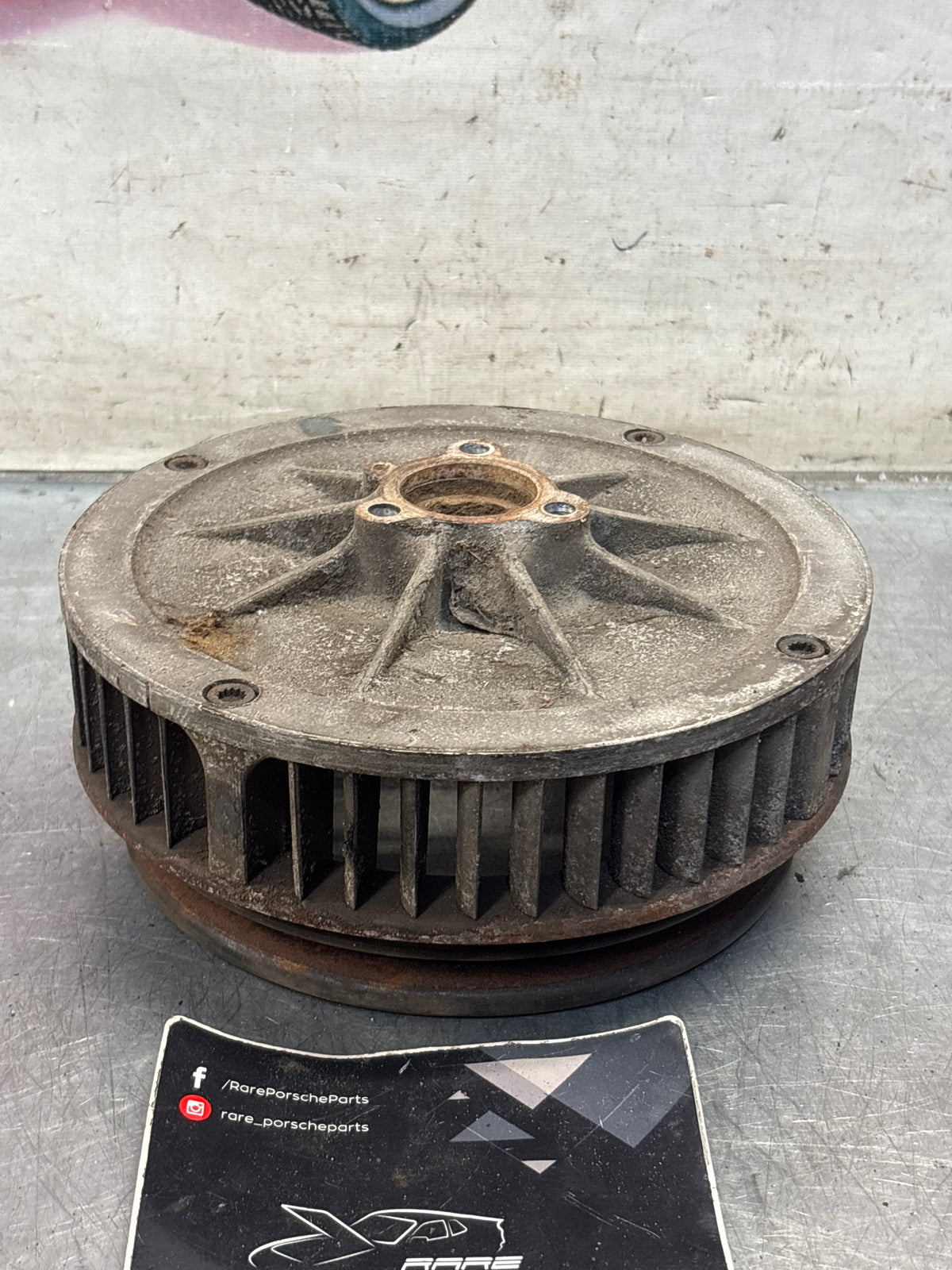 Porsche 914 engine cooling fan, used 021119113