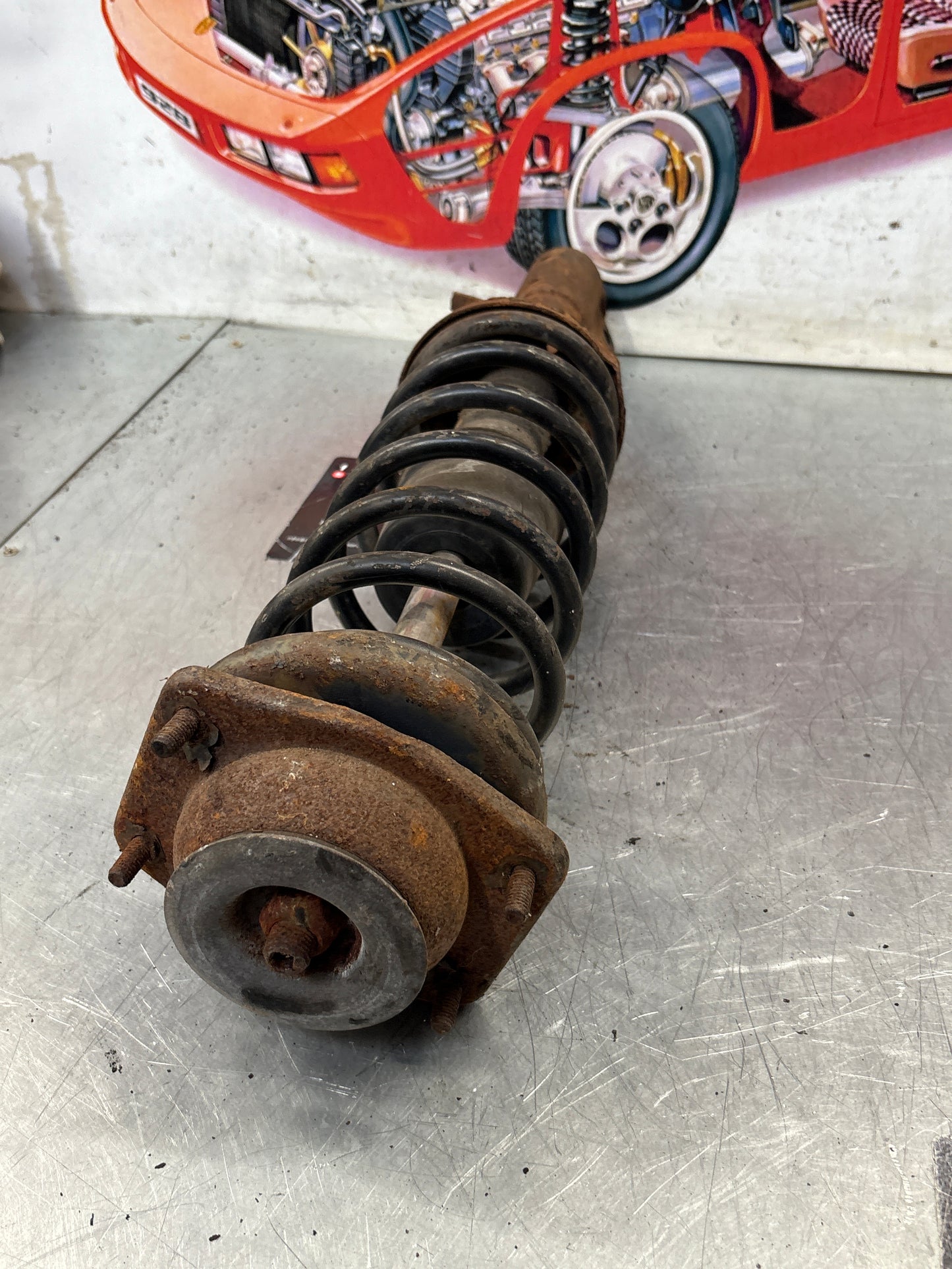 Porsche 924 Front shock absorber, used 477412032F