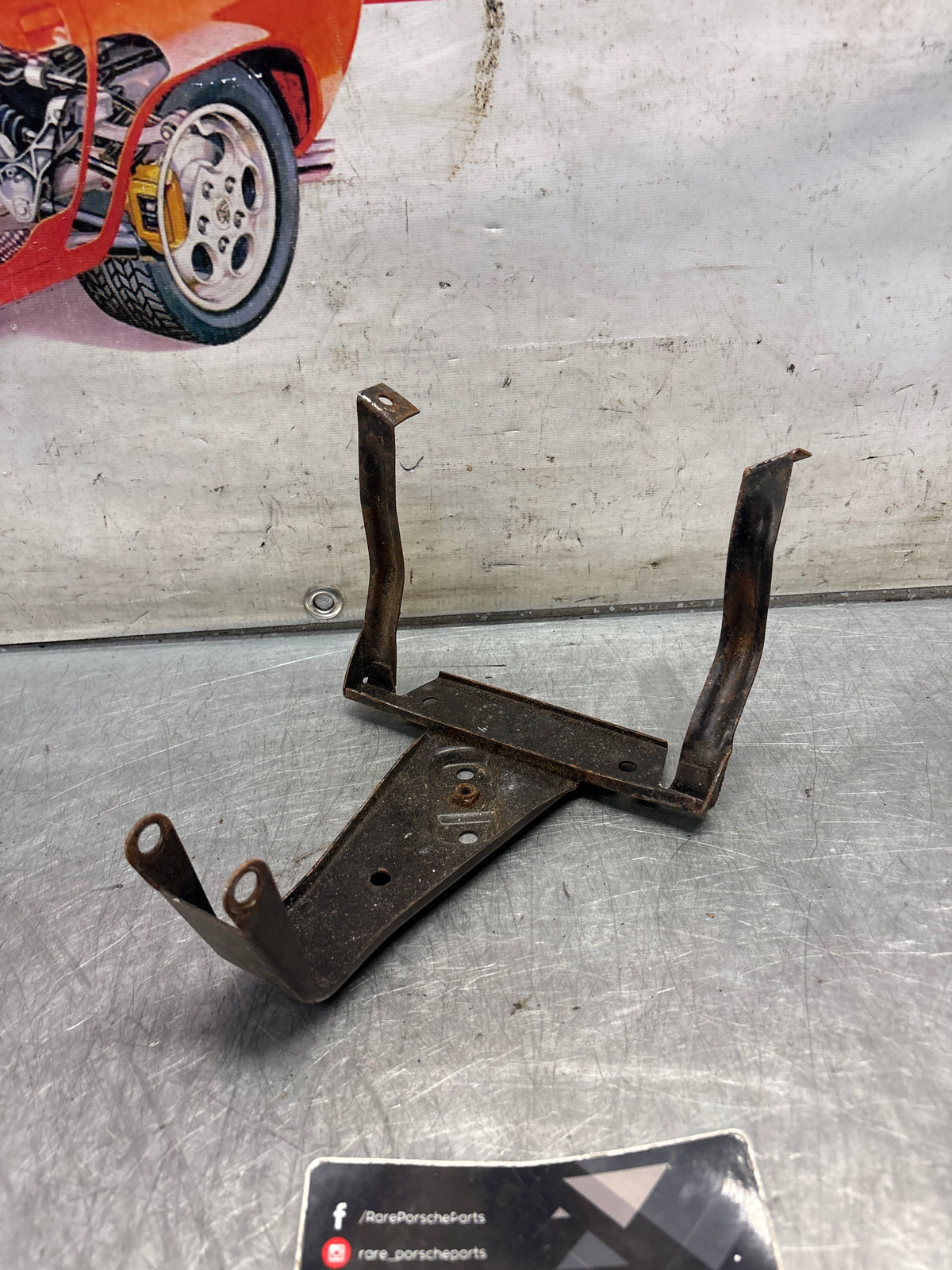 Porsche 914 air cleaner mounting bracket, used 022129541A