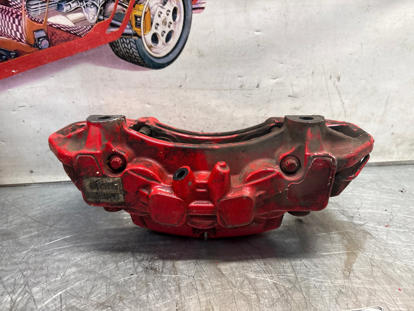 Porsche Panamera front left brake caliper, used 7PP615123C