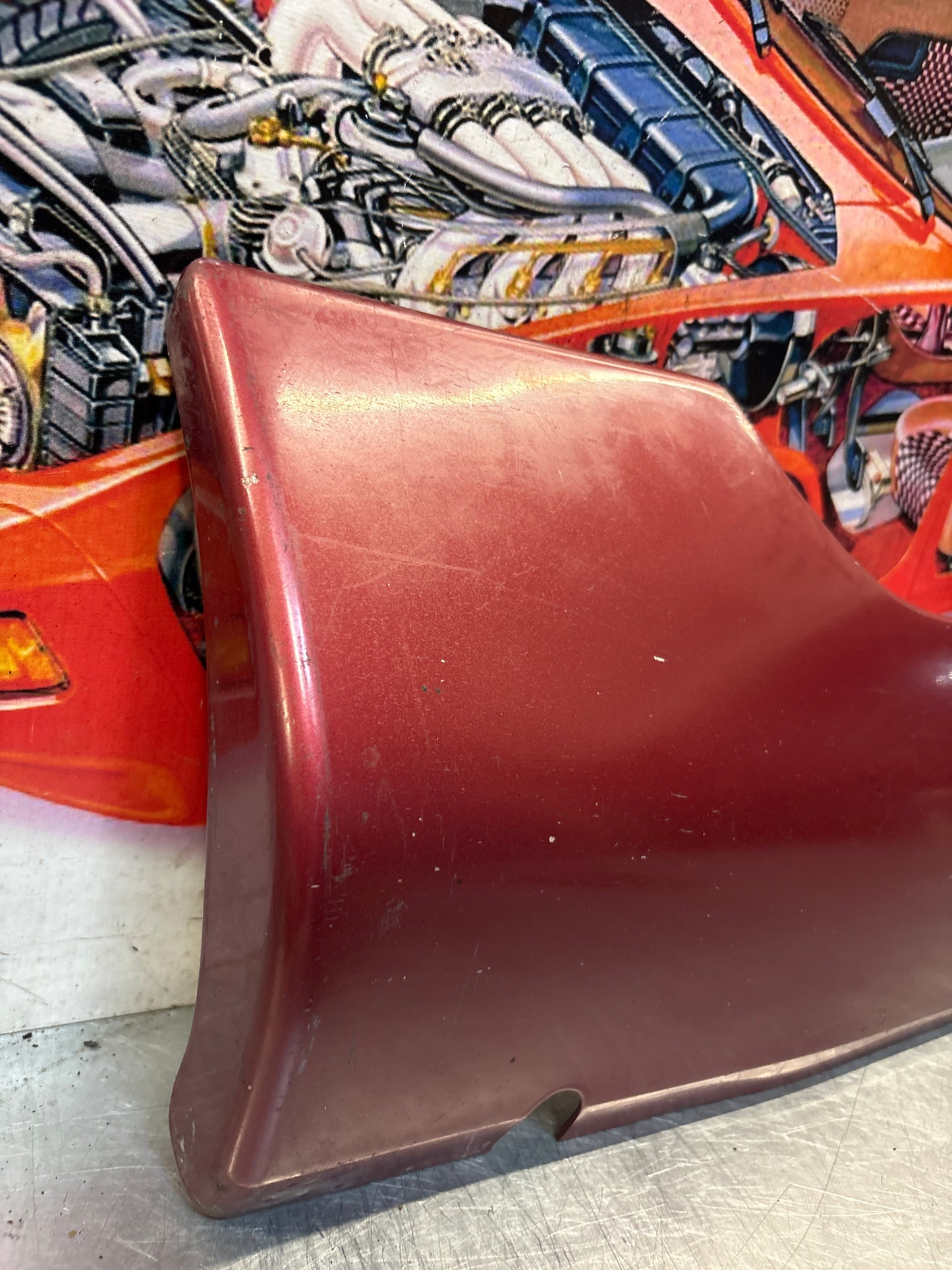 Porsche 928 S4 right sill cover, used 92855908602