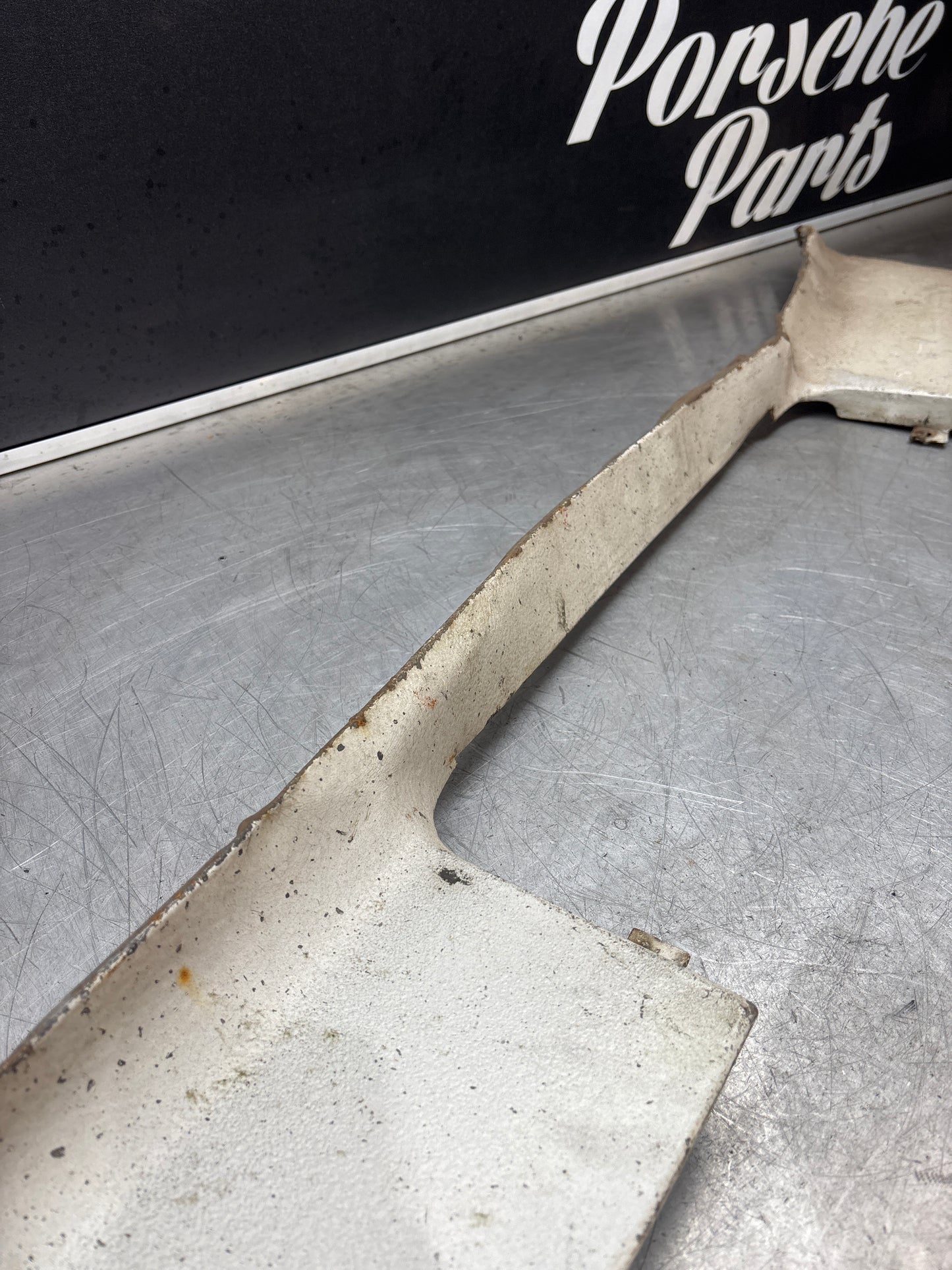 Porsche 924 Lower front valance, used, 94450303501 damaged