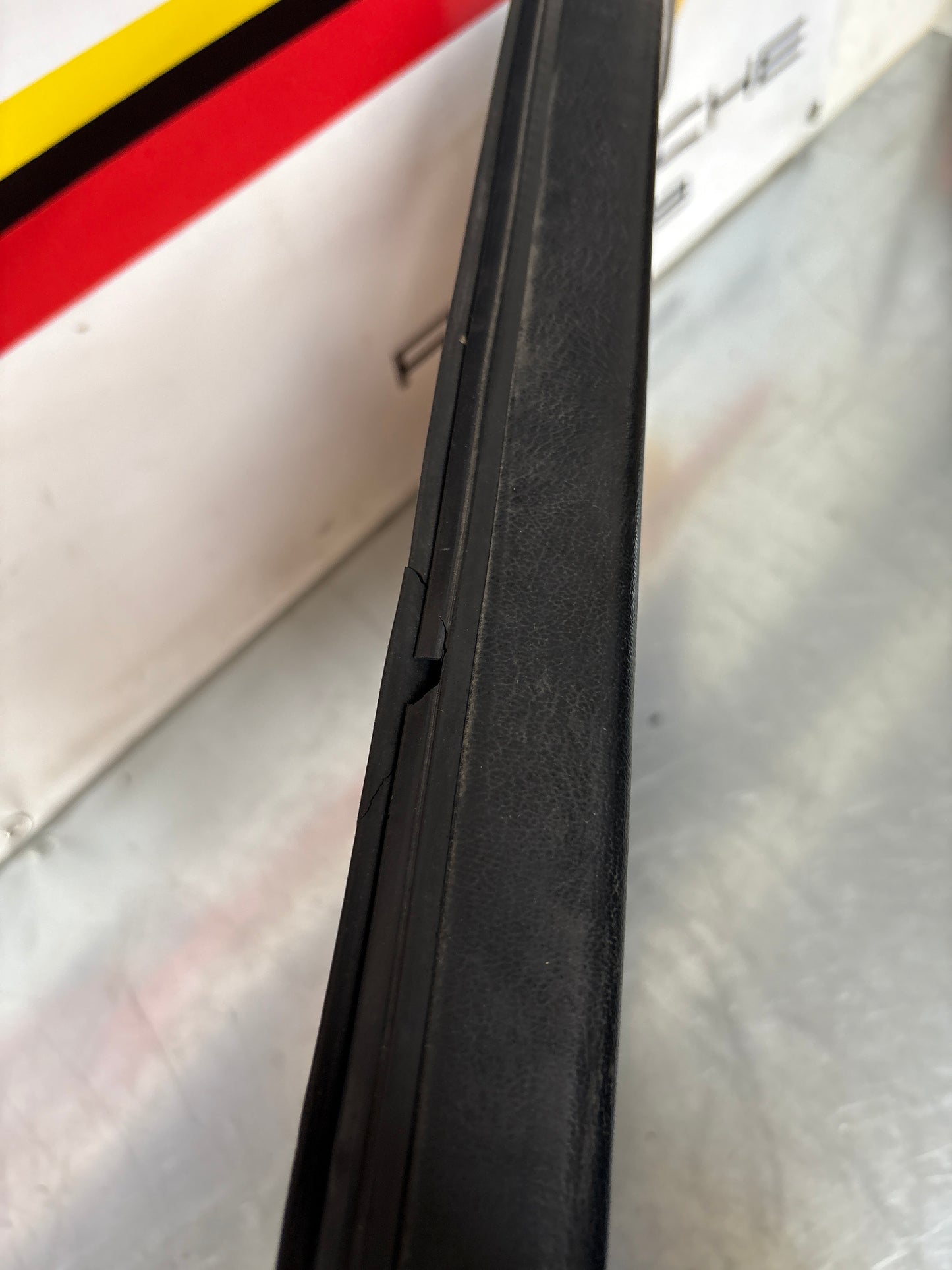 Porsche early 924 944 left side door card, used, Black, 477867011