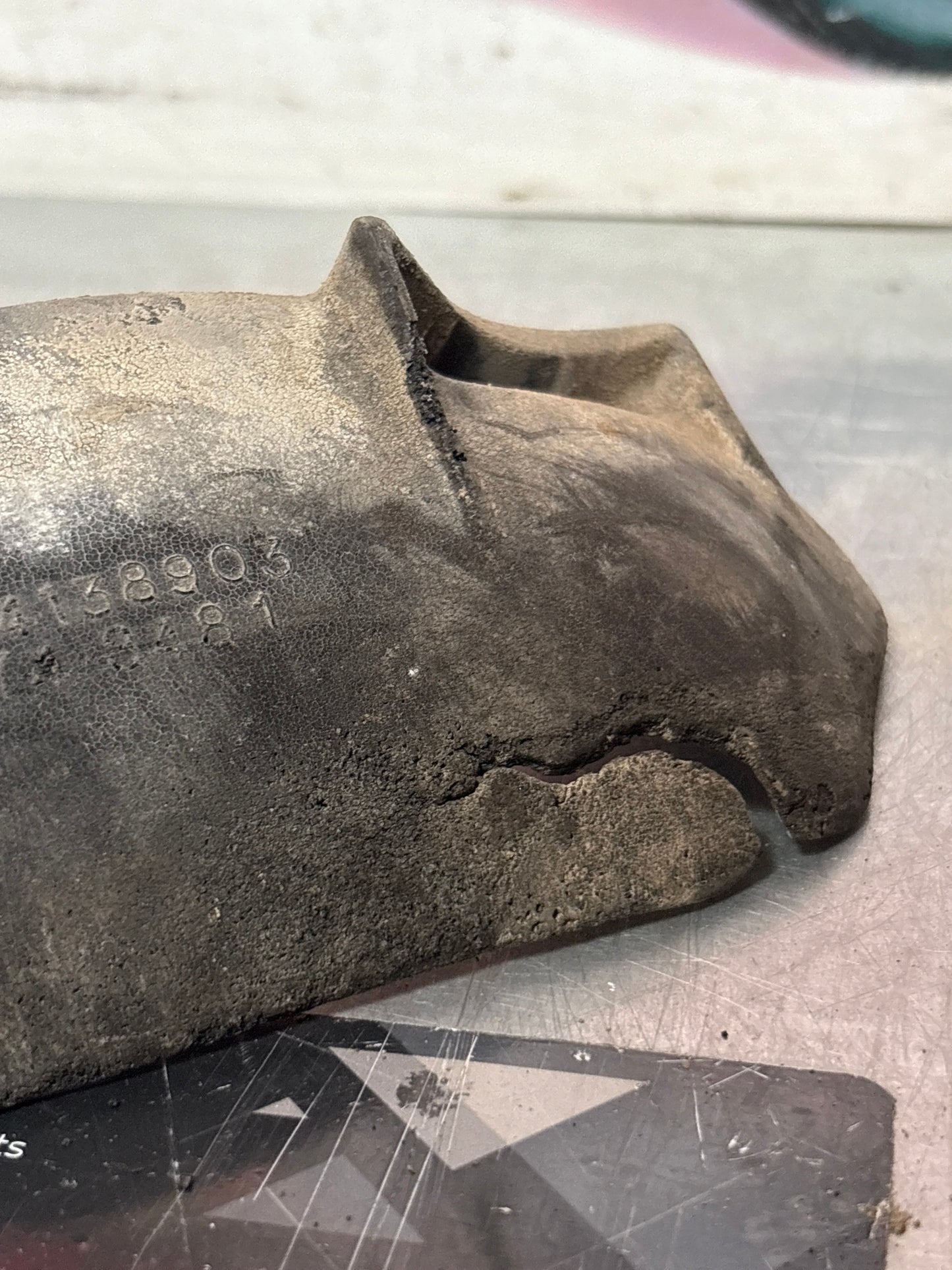 Porsche 928 control arm rubber spoiler left, used, 92834138903