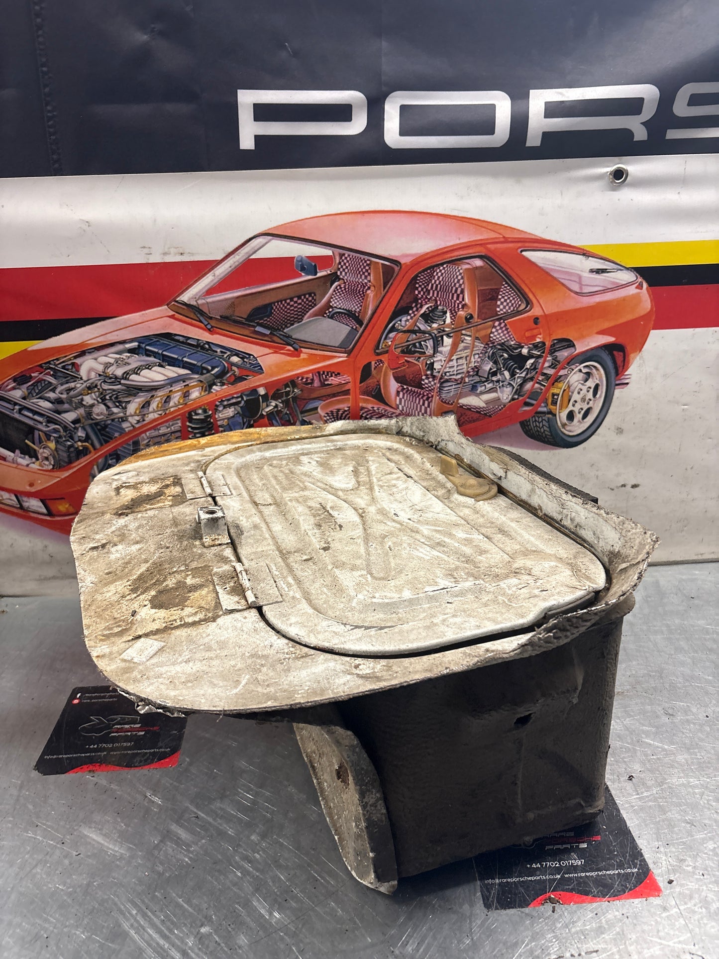 Porsche 928 Battery tray cut, 92850180502 used