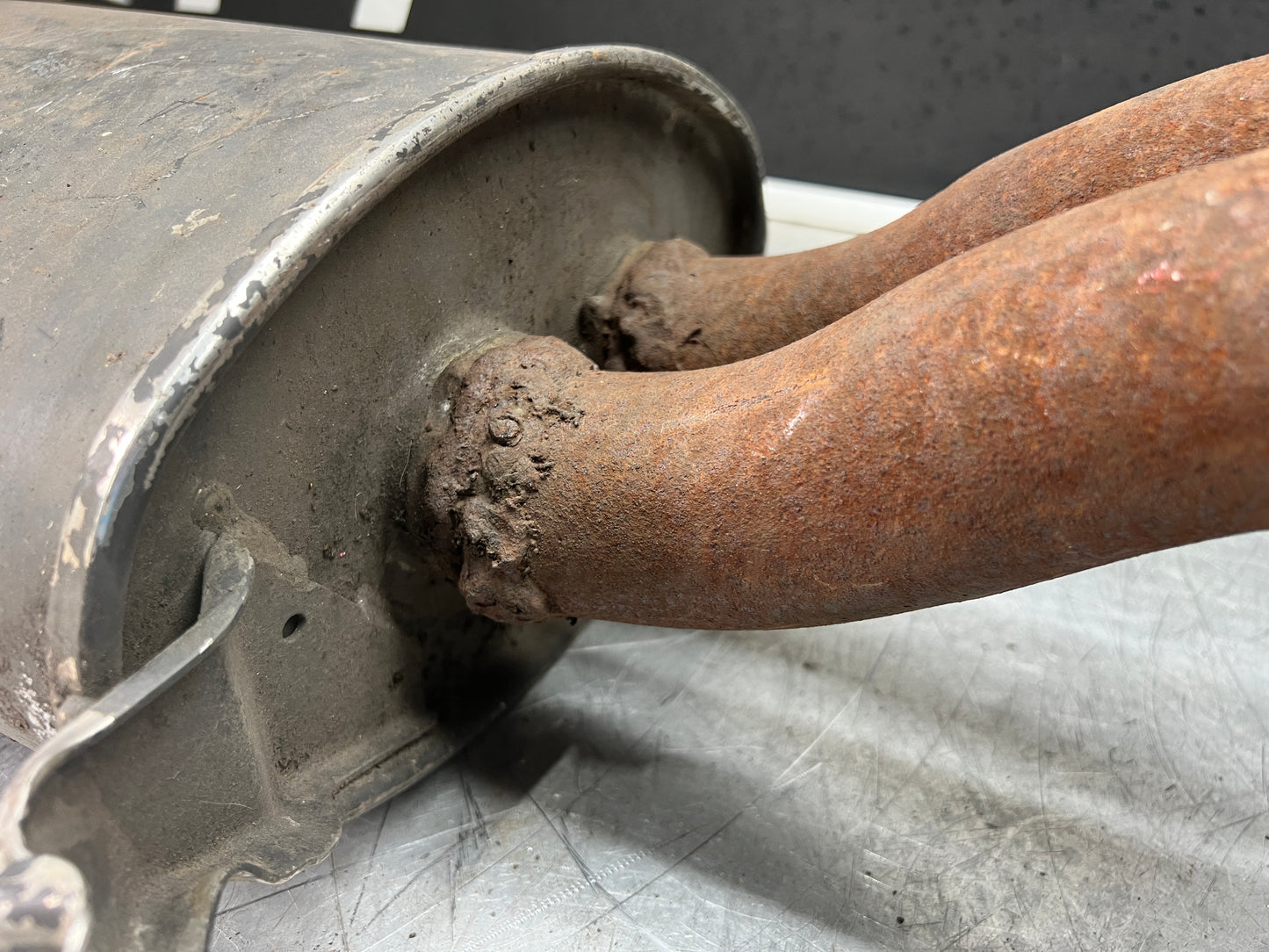 Porsche 928 rear exhaust box, used 92811109704