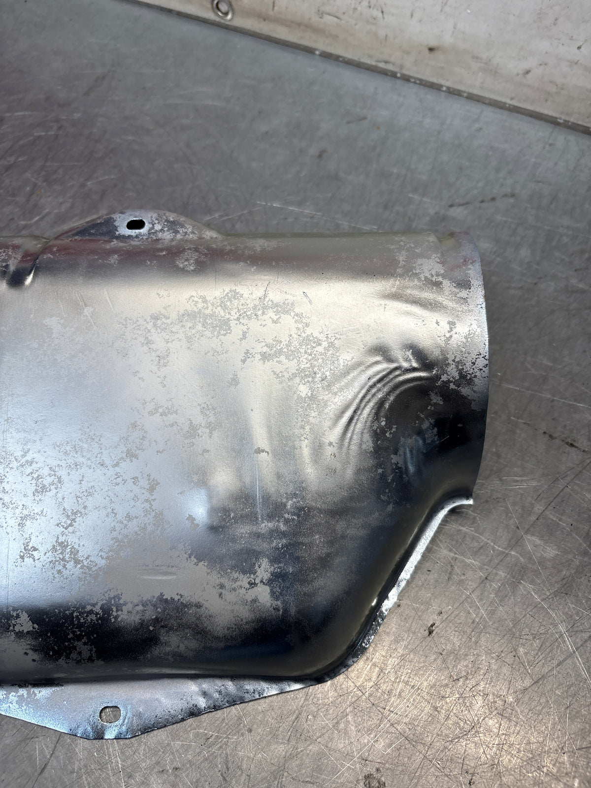 Porsche 928 78-79 heat shield protection plate, refurbished 92850493104