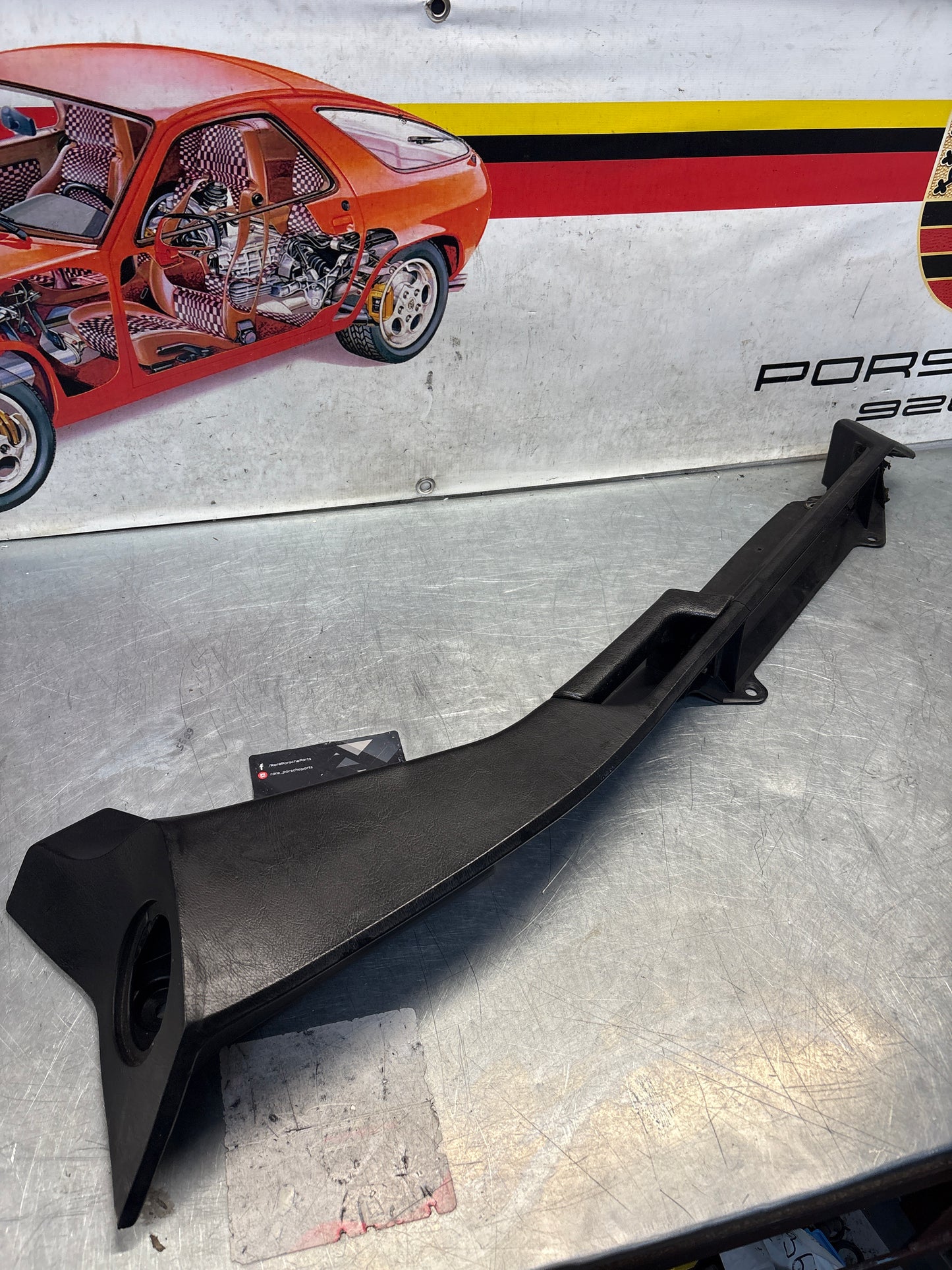 Porsche 928 black door armrest, right, off side, 92855510203, used