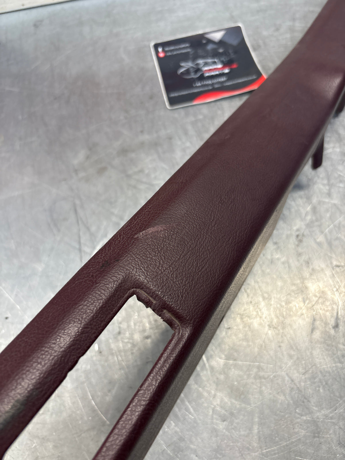 Porsche 928 tailgate interior trim, used, burgundy 92855504705
