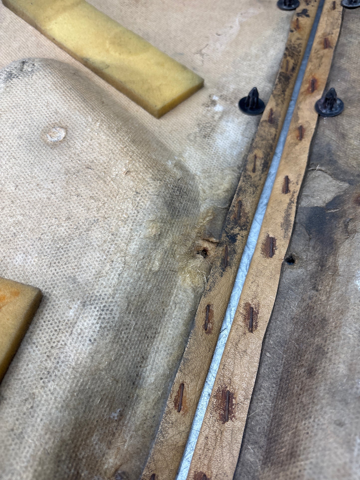 Porsche 924 944 -85.5 pair of Used RHD brown Porsche scripted door cards, 478867011 / 478867012