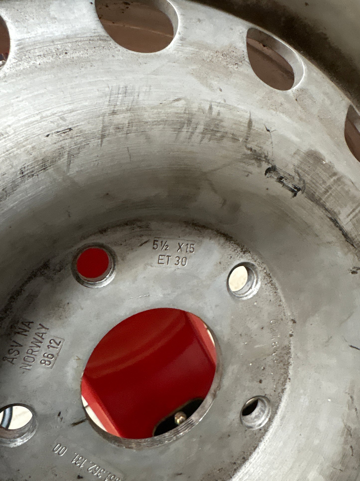 Porsche 944 Turbo alloy spare wheel with space saver tyre, used 95136213100