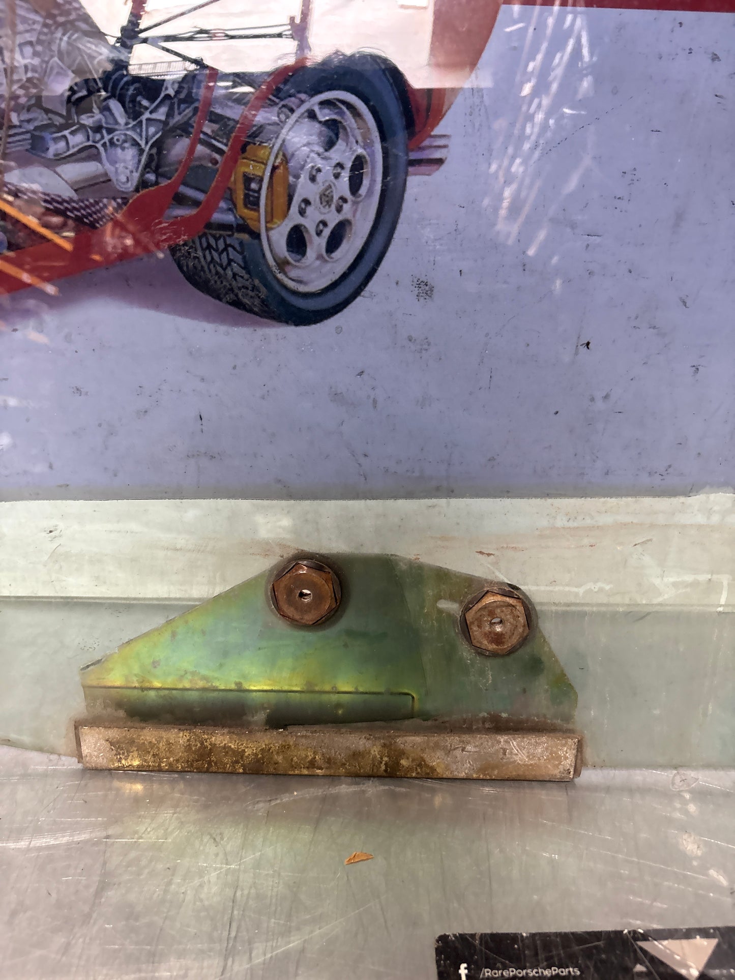 Porsche 928 left hand side green door window glass, tinted 92853710102 used