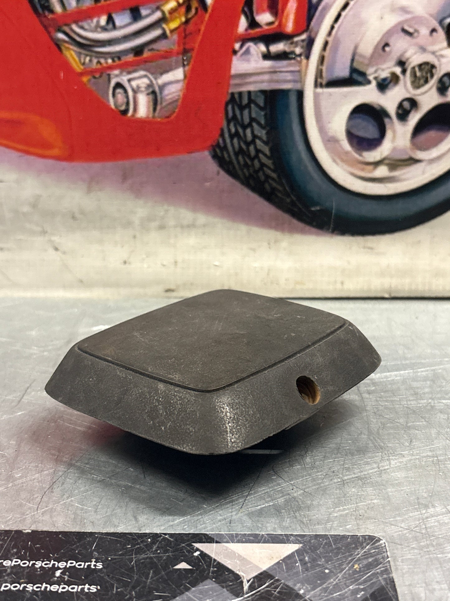 Porsche 944 right Bumper trim square rubber towing eye cover 93150520200 used