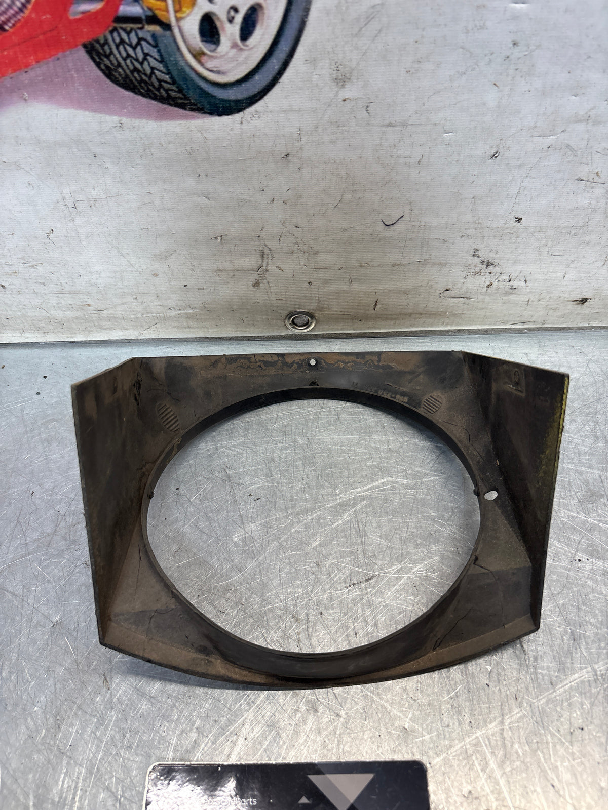 Porsche 914 left side headlight trim, used 91475022511