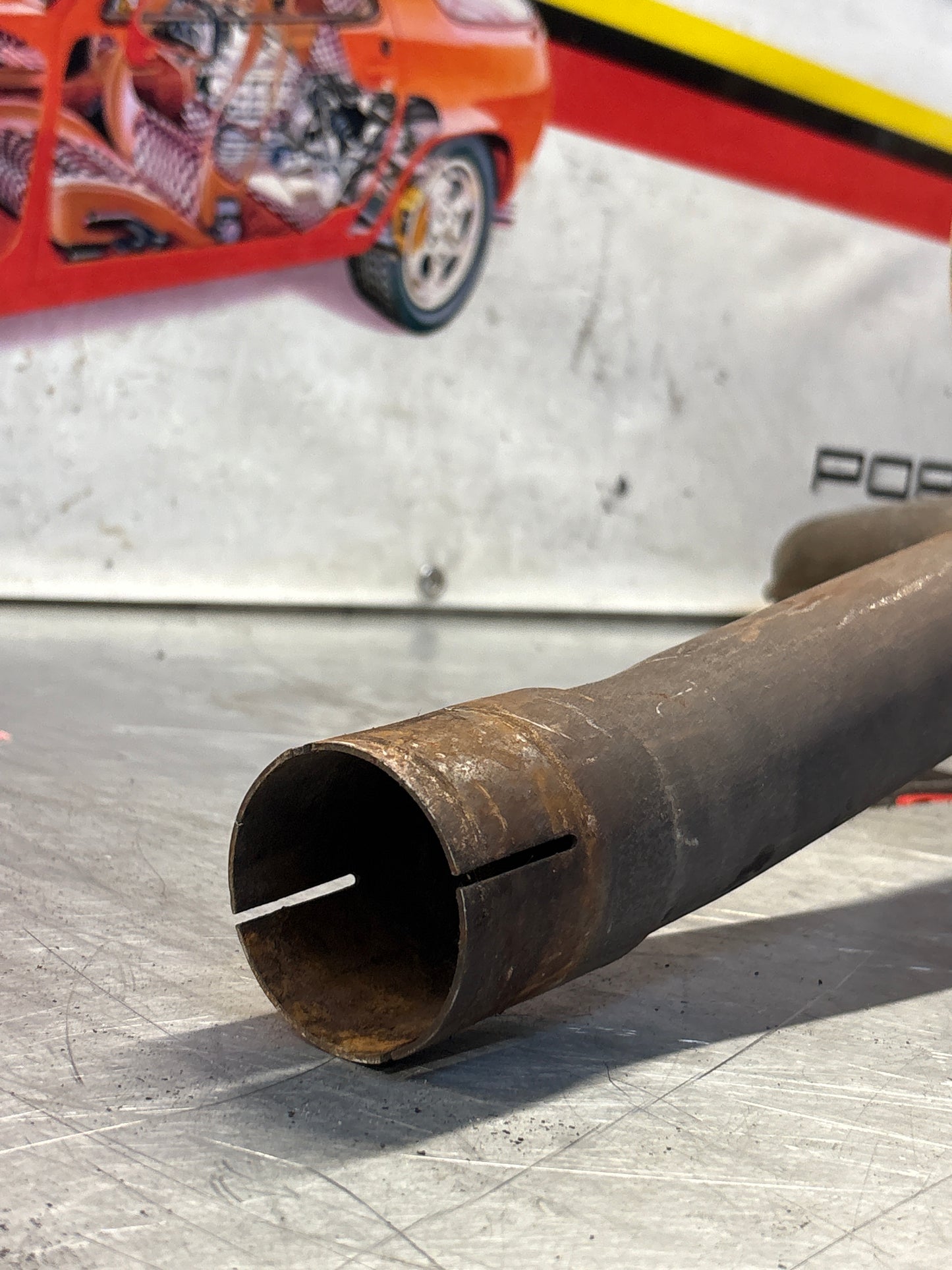 Porsche 928 Left side silencer, used 92811109301