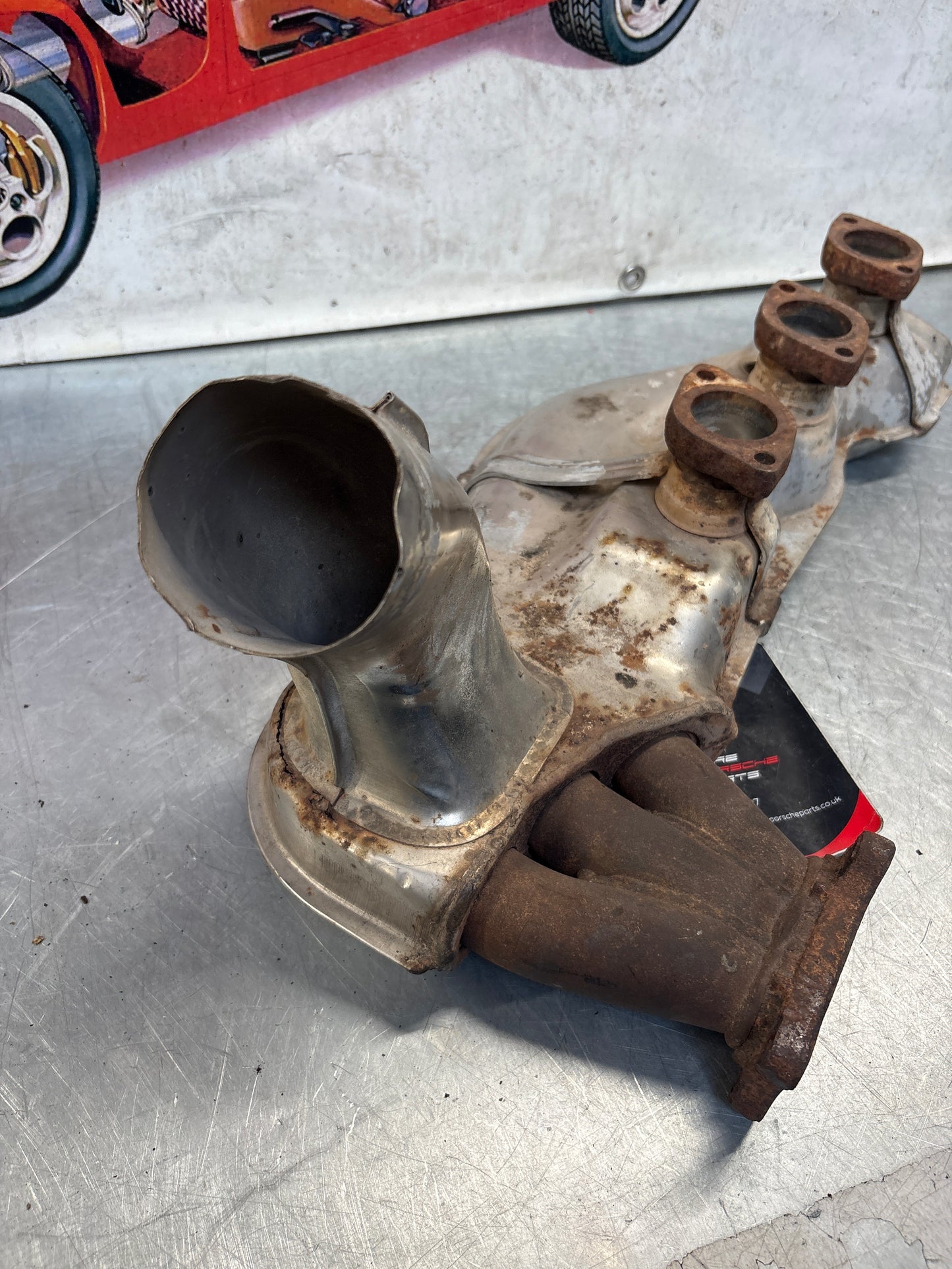 Porsche 911 964 right heat exchanger, used 96421104003