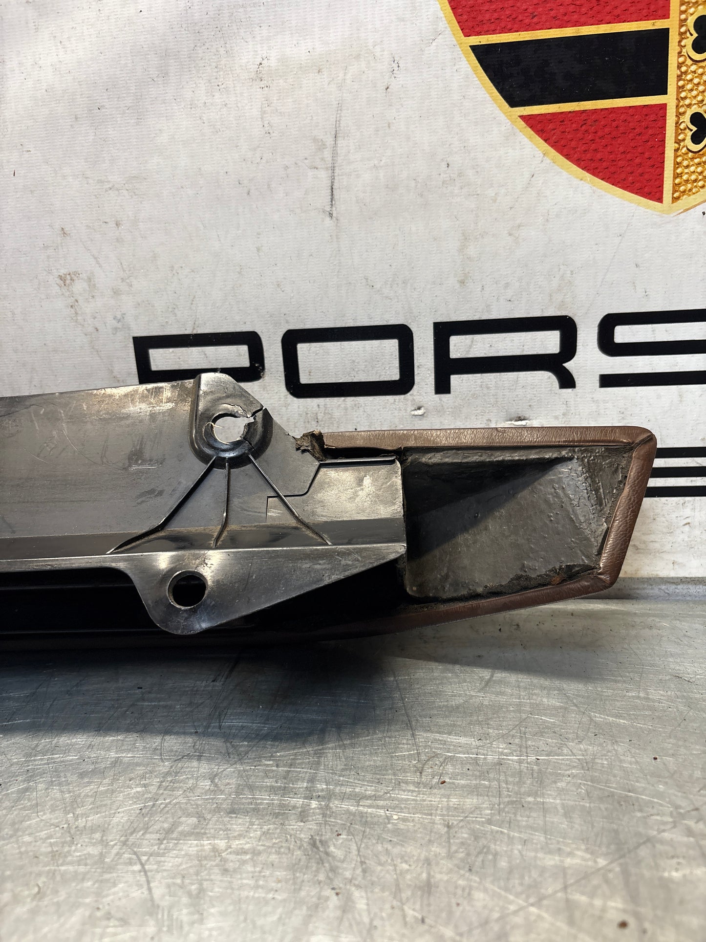 Porsche 928 burgundy door armrest, left, off side, 92855510103, used