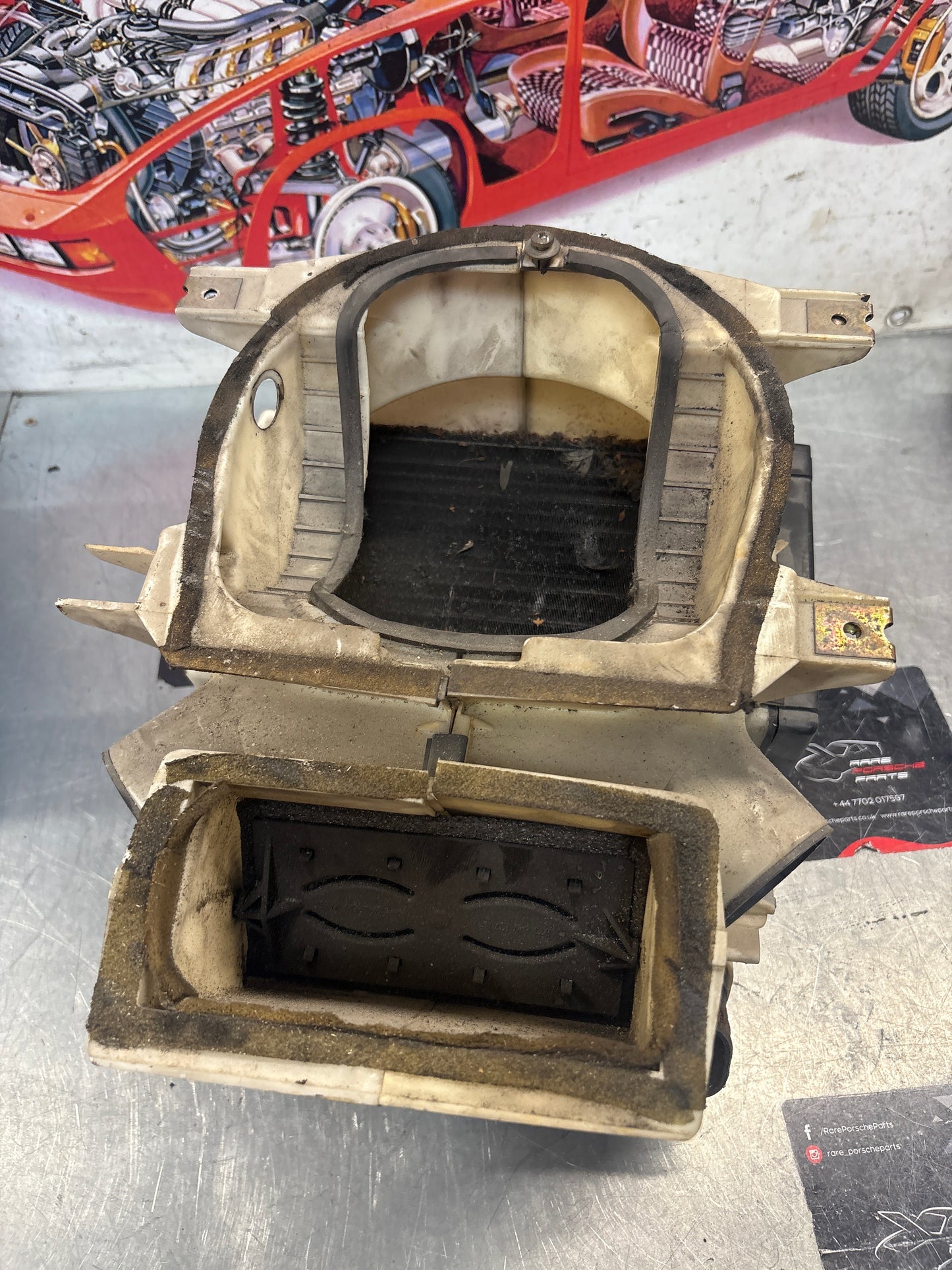 Porsche 924S heater box blower fan assembly, complete, used 811819096 / 321819095 / 321819087