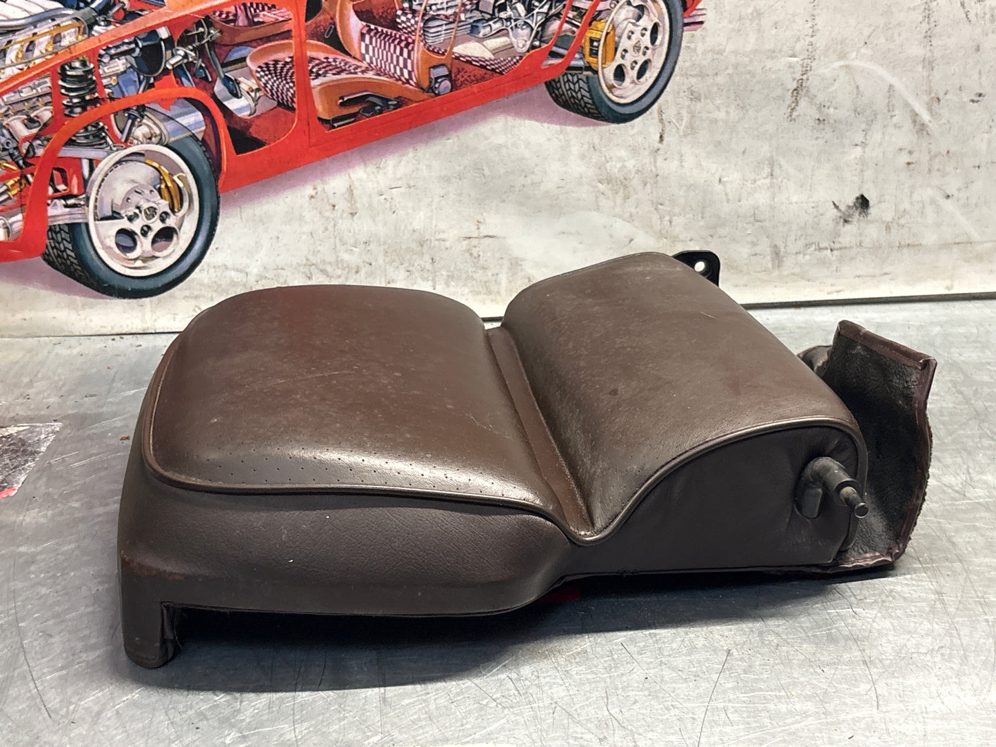 Porsche 928 rear seat backrest, brown, used 92852203752
