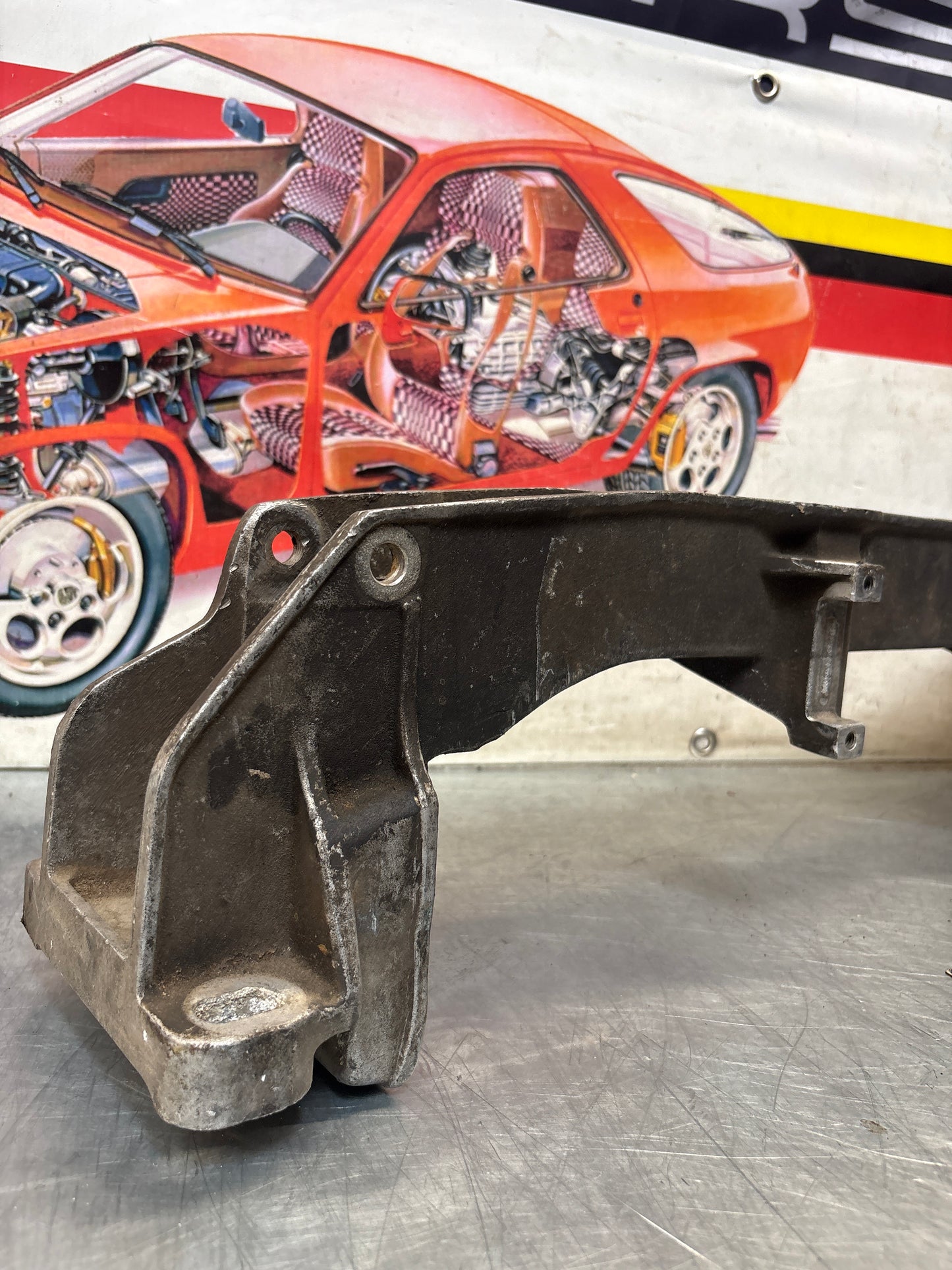 Porsche 944 Engine subframe bracket, used 94434110301
