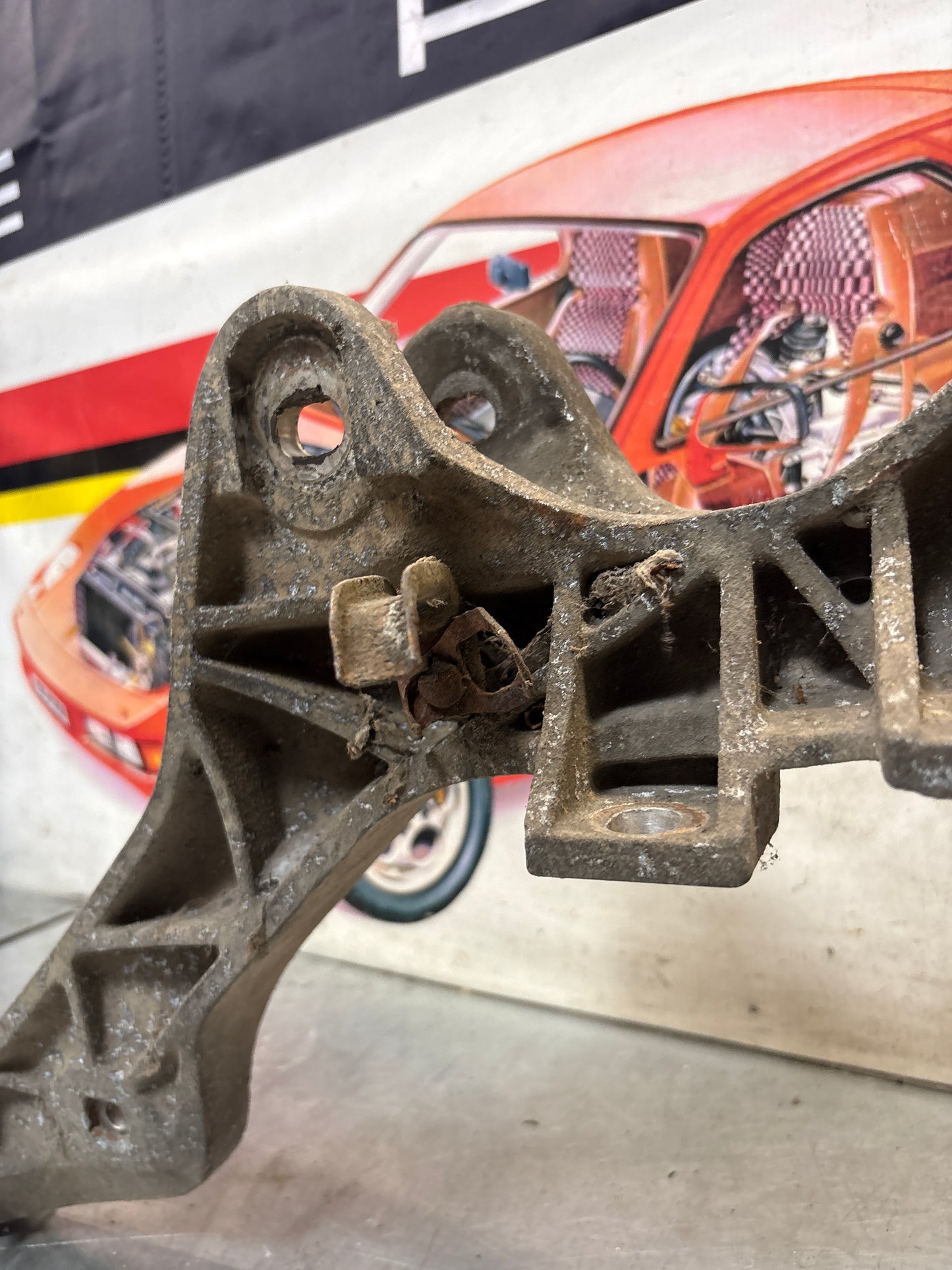 Porsche 928 rear gearbox subframe, used 92833113114