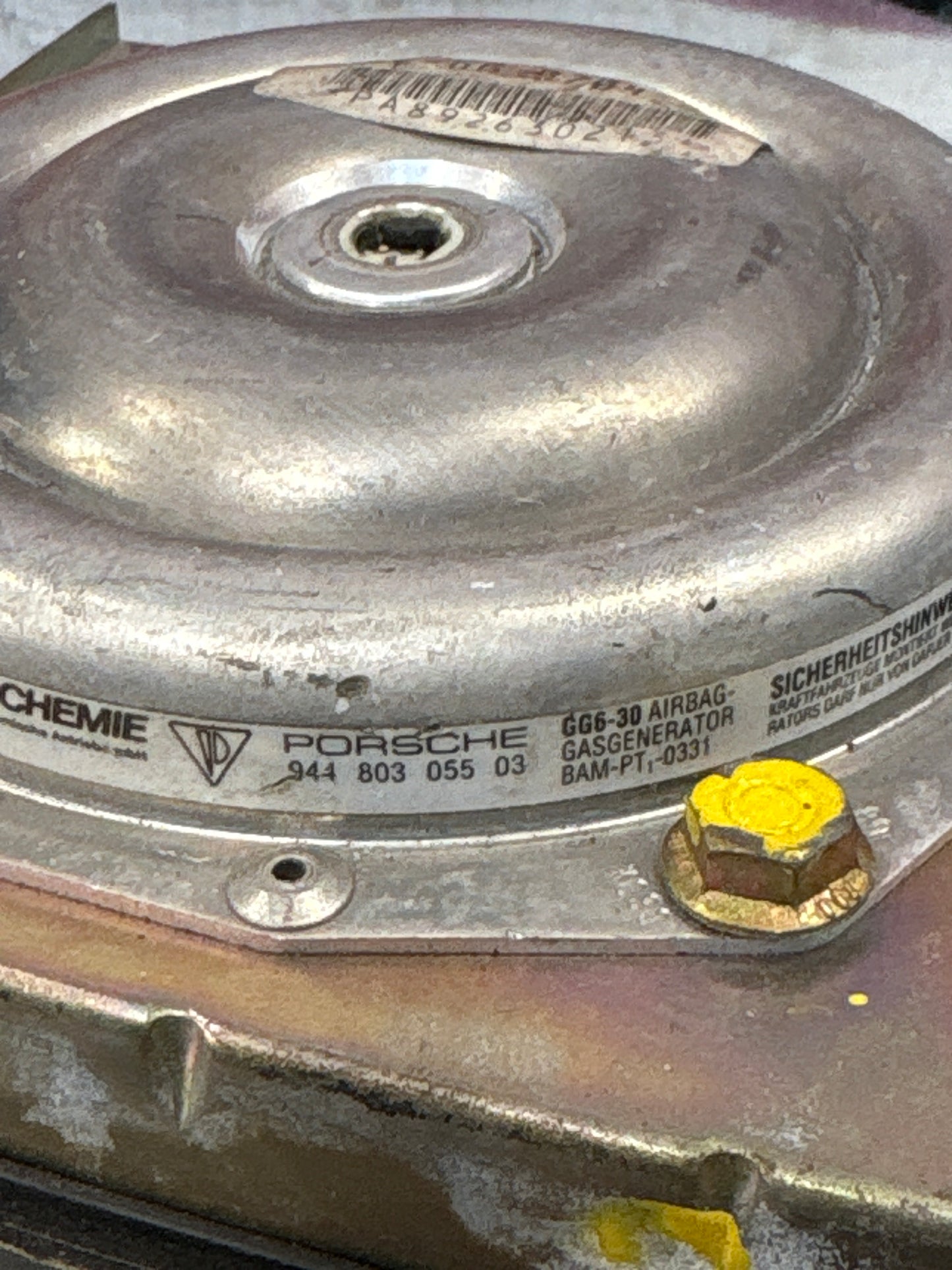 Porsche 911 964 Turbo driver airbag, black, used 94480305503