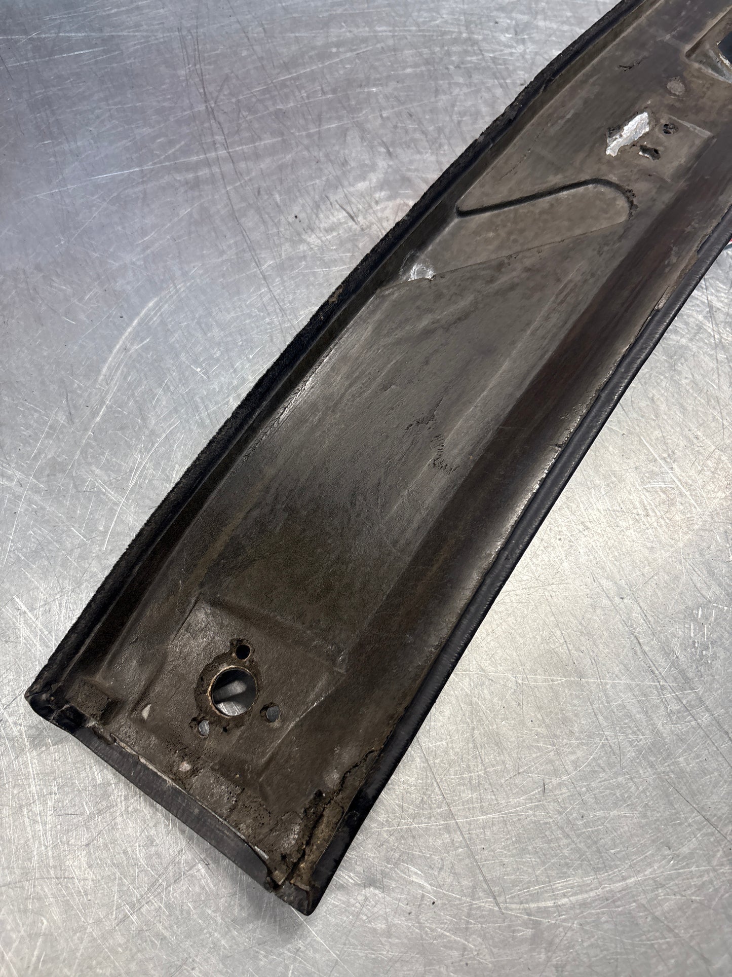Porsche 944 / 968 front windshield panel trim, used, black 94455503700