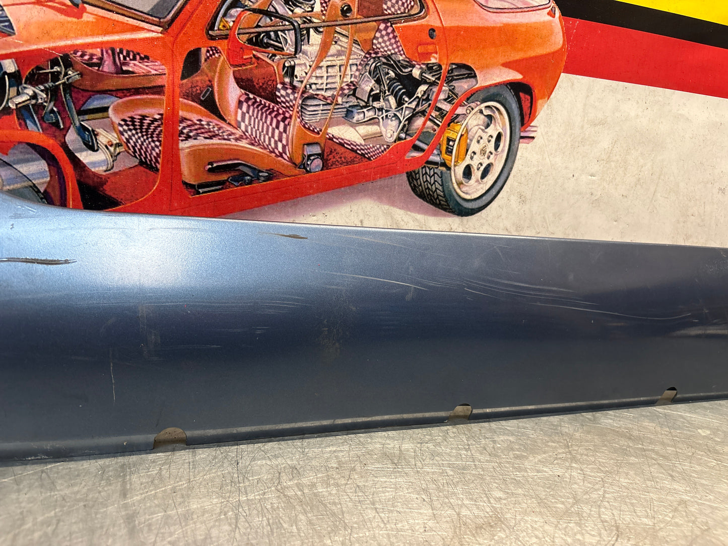 Porsche 928 S4 right sill cover, used 92855908602