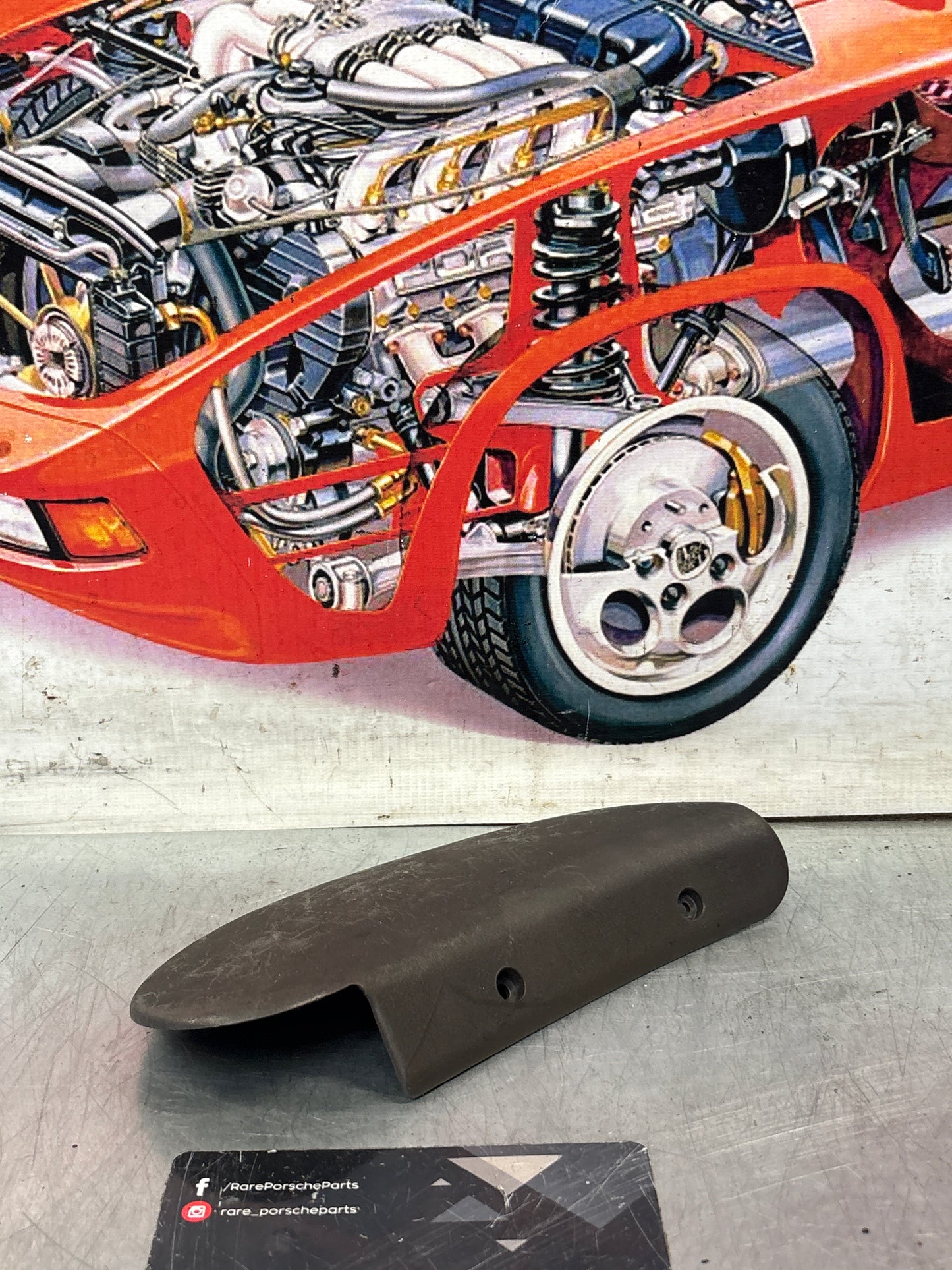 Porsche 928 seat hinge cover grey, left used 92852114702