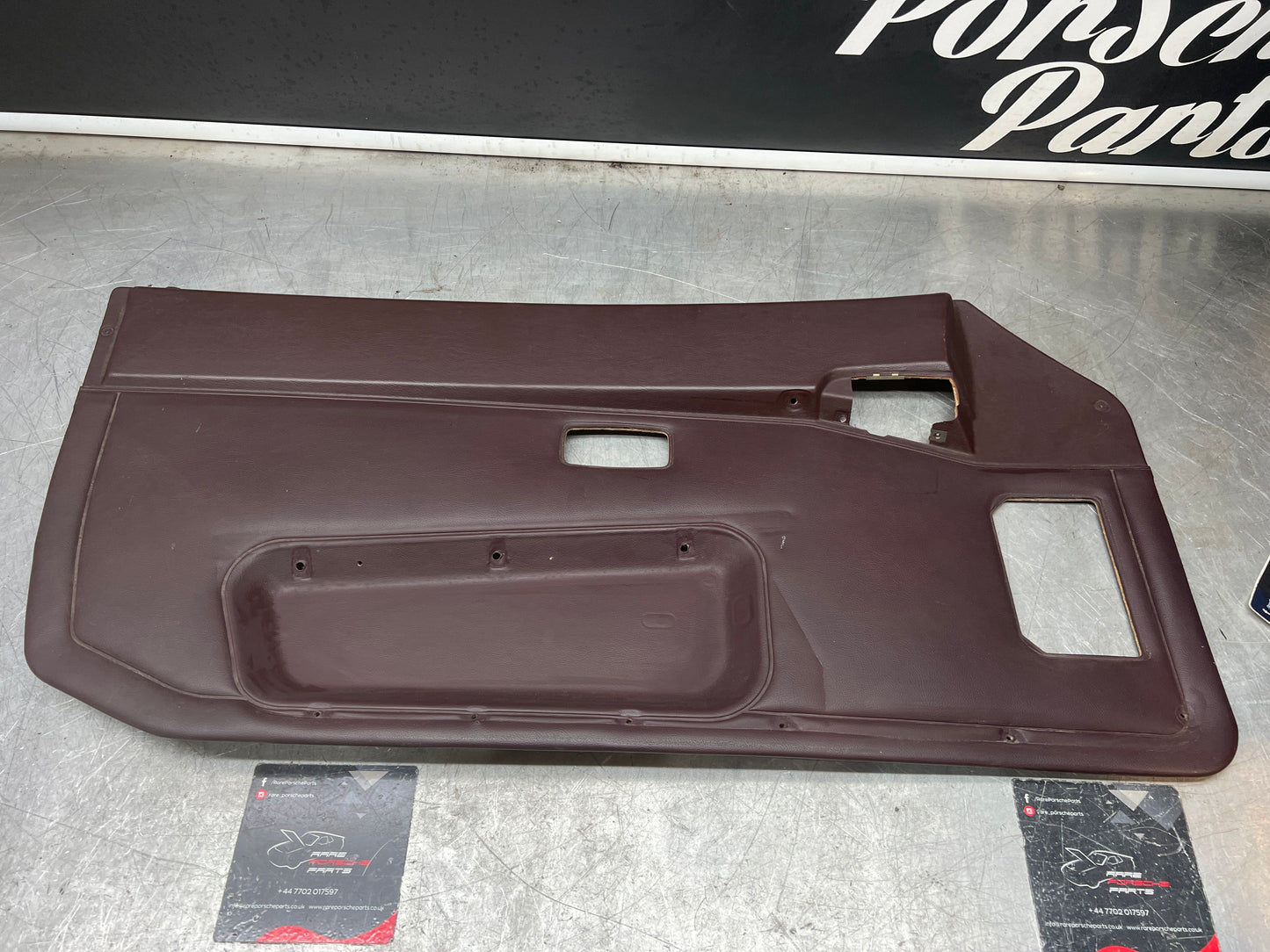 Porsche 944 left burgundy  door card for late cars from 85.5 944555017