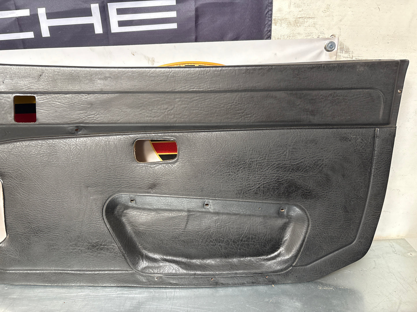 Porsche early 924 / 944 pair of Used black doors, LHD 477867011 / 477857012