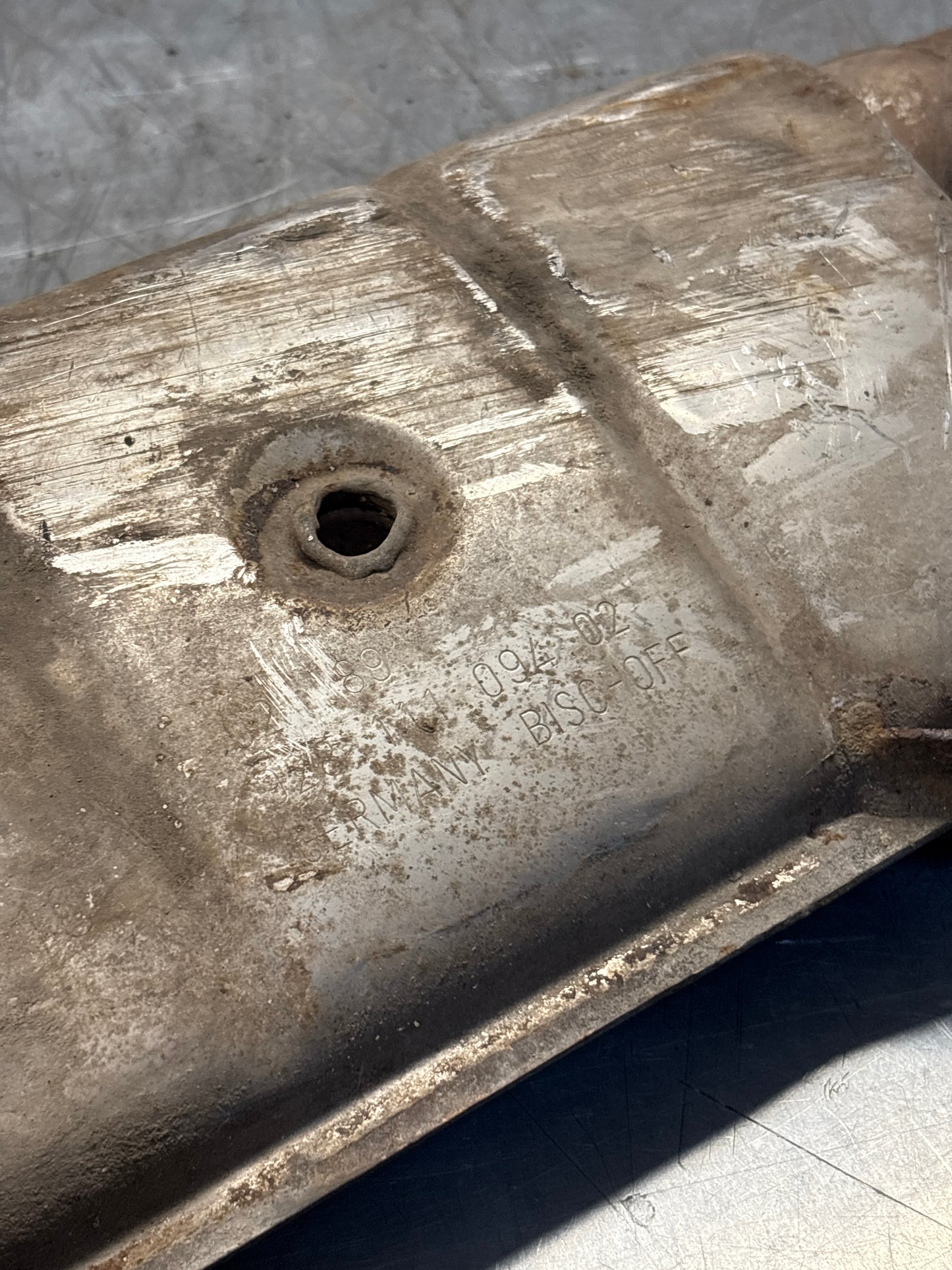 Porsche 928 S4 right middle silencer, used 92811109403