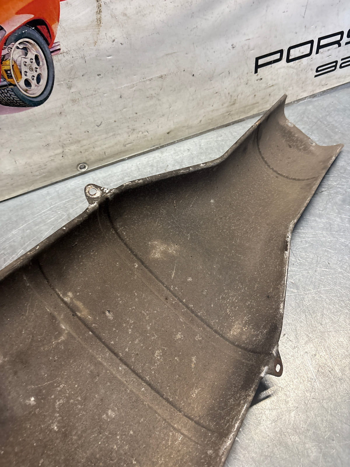 Porsche 928 heat protection plate,  92850492503, used