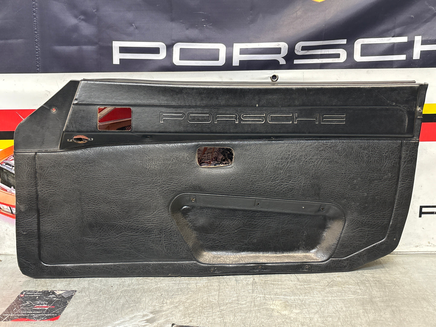 Porsche 924/944 early Porsche scripted door card used good condition right side, LHD, 477867012
