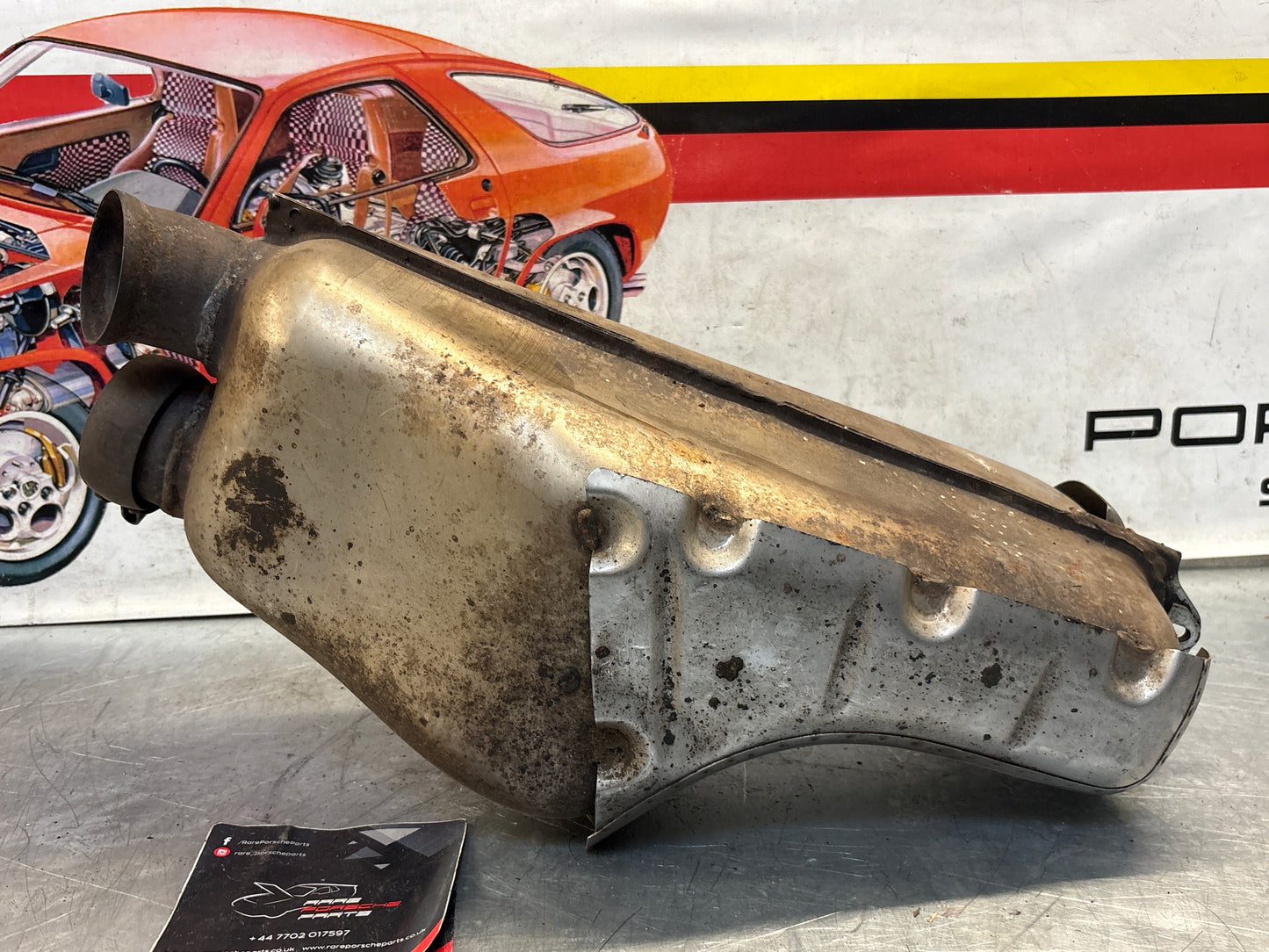 Porsche 911 964 rear muffler, used 96411104605