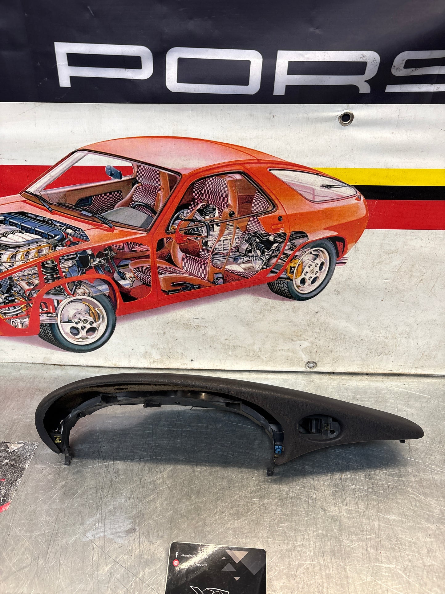 Porsche 911 996 dasboard cluster trim, used, black 99655205902